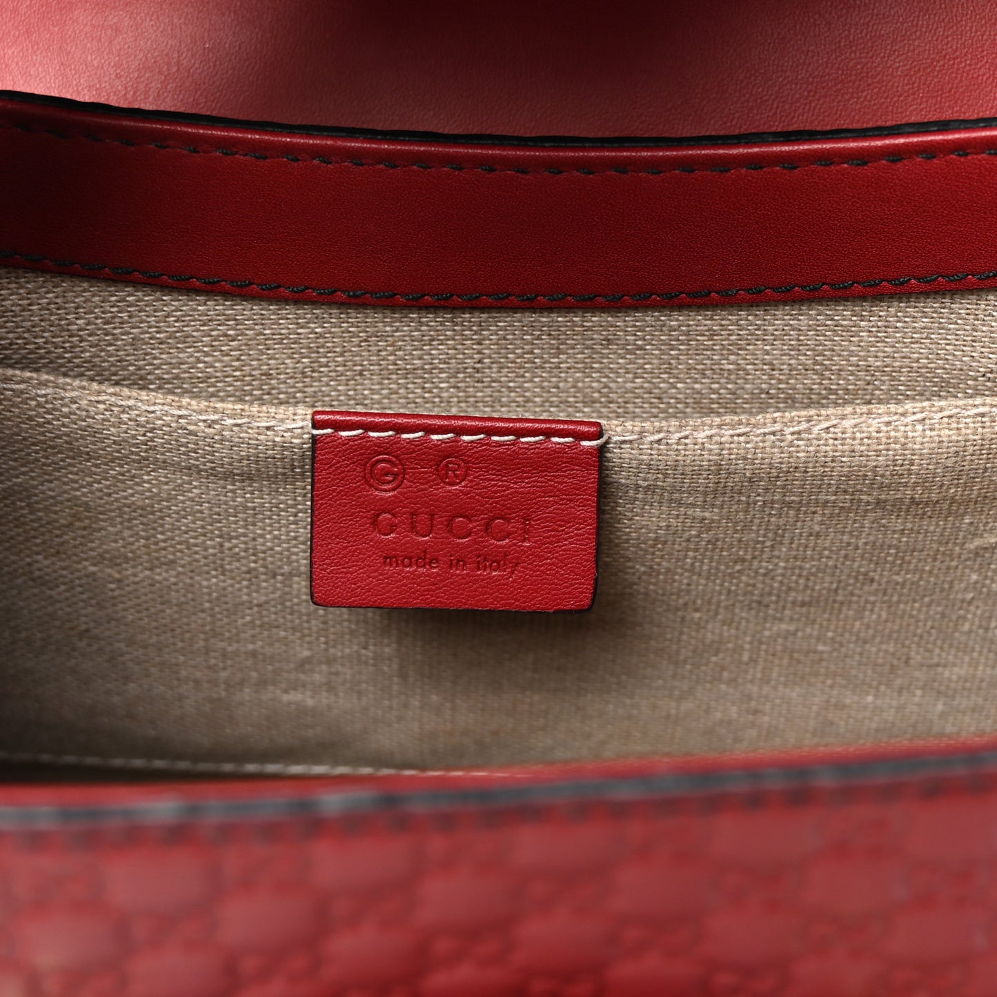 Microguccissima Medium Emily Chain Shoulder Bag Red
