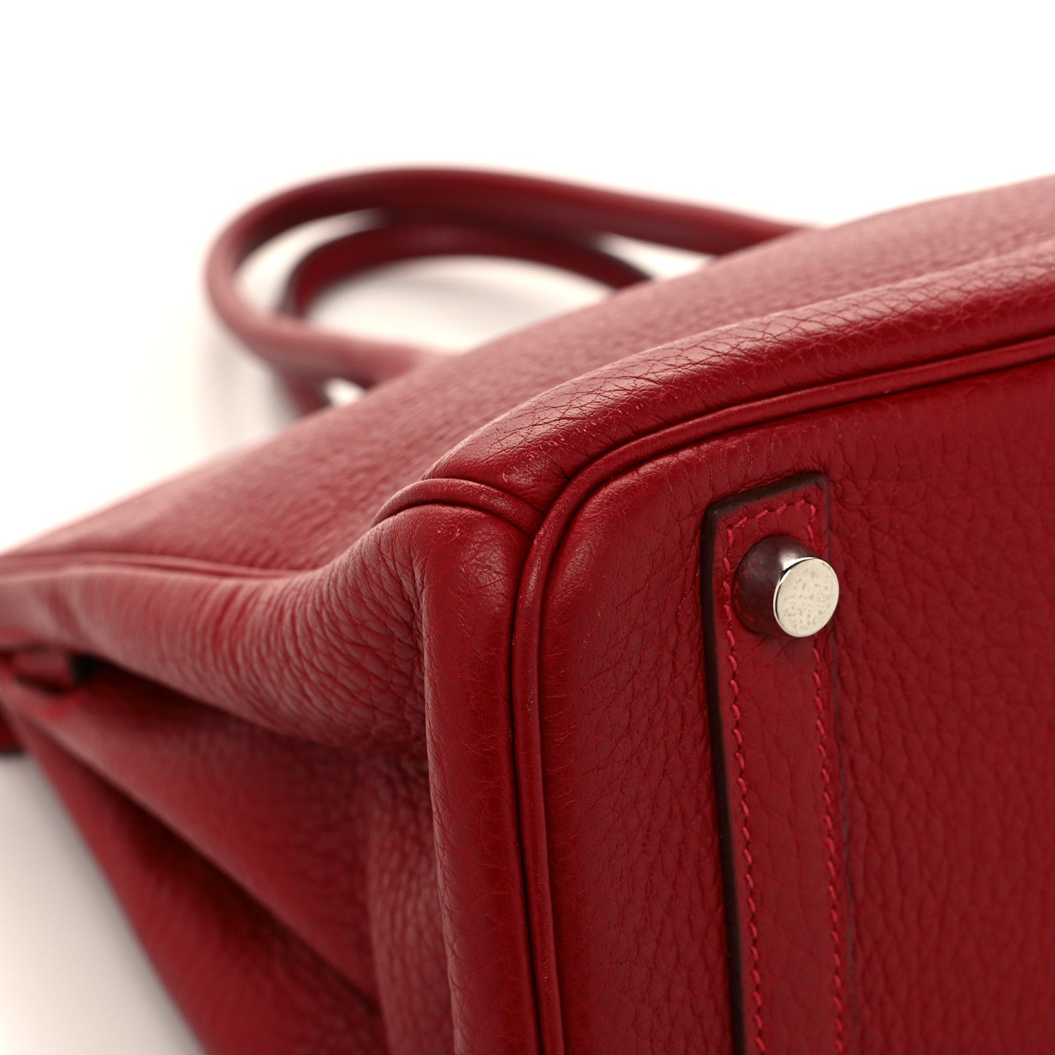 Hermes Taurillon Clemence Birkin 30 Rouge Garance 11 of 13