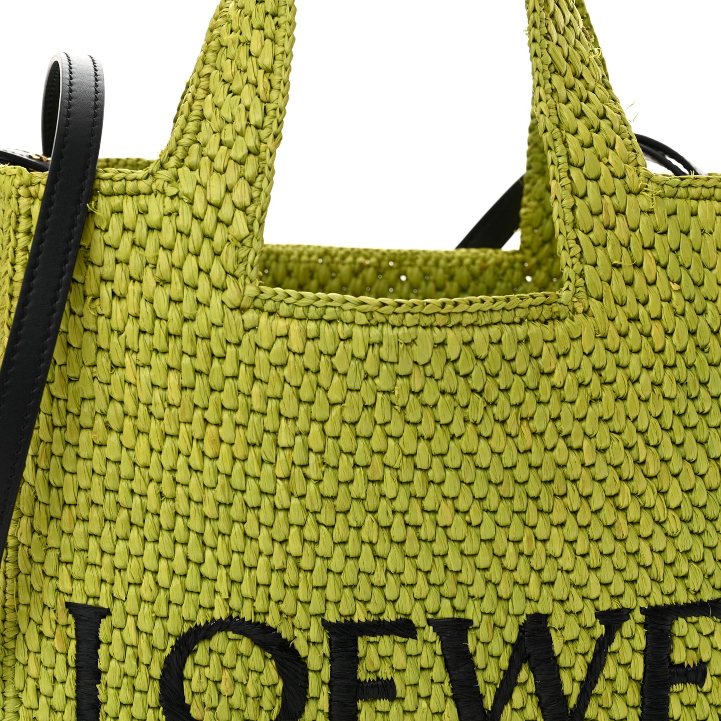 Raffia Small Paula Ibiza Logo Tote Meadow Green