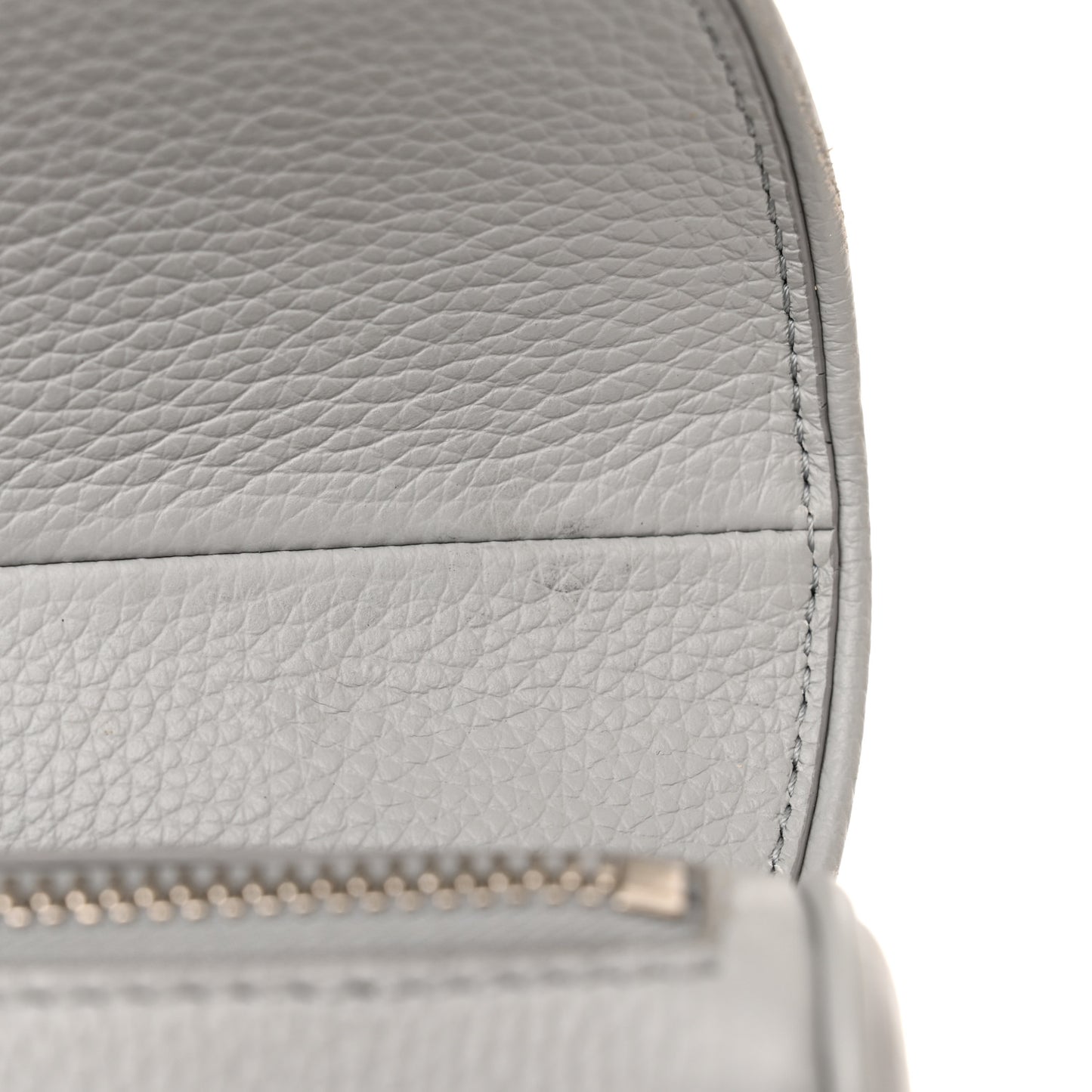 Grained Calfskin Kim Jones Saddle Bag Light Grey