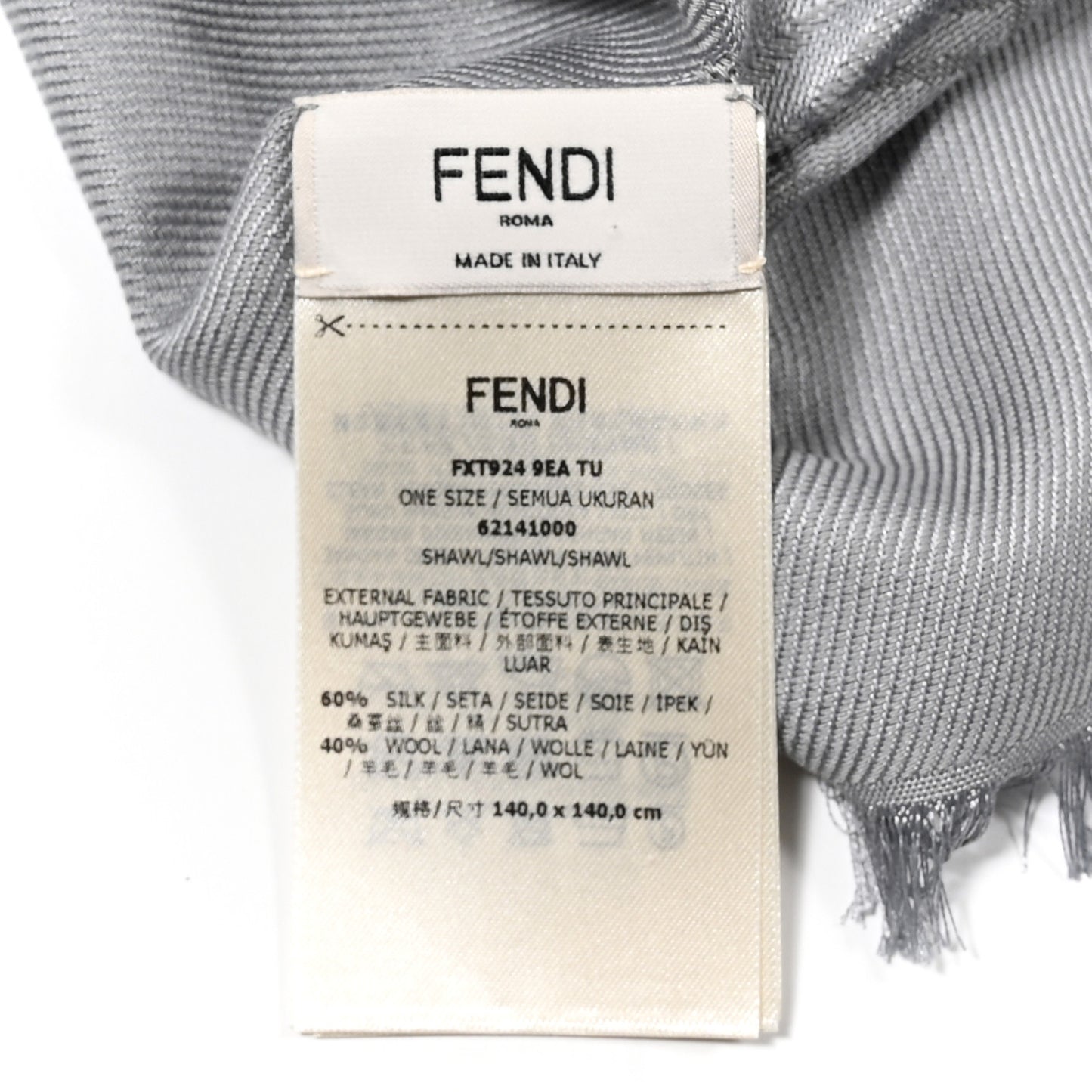 Silk Wool FF Shawl Grey
