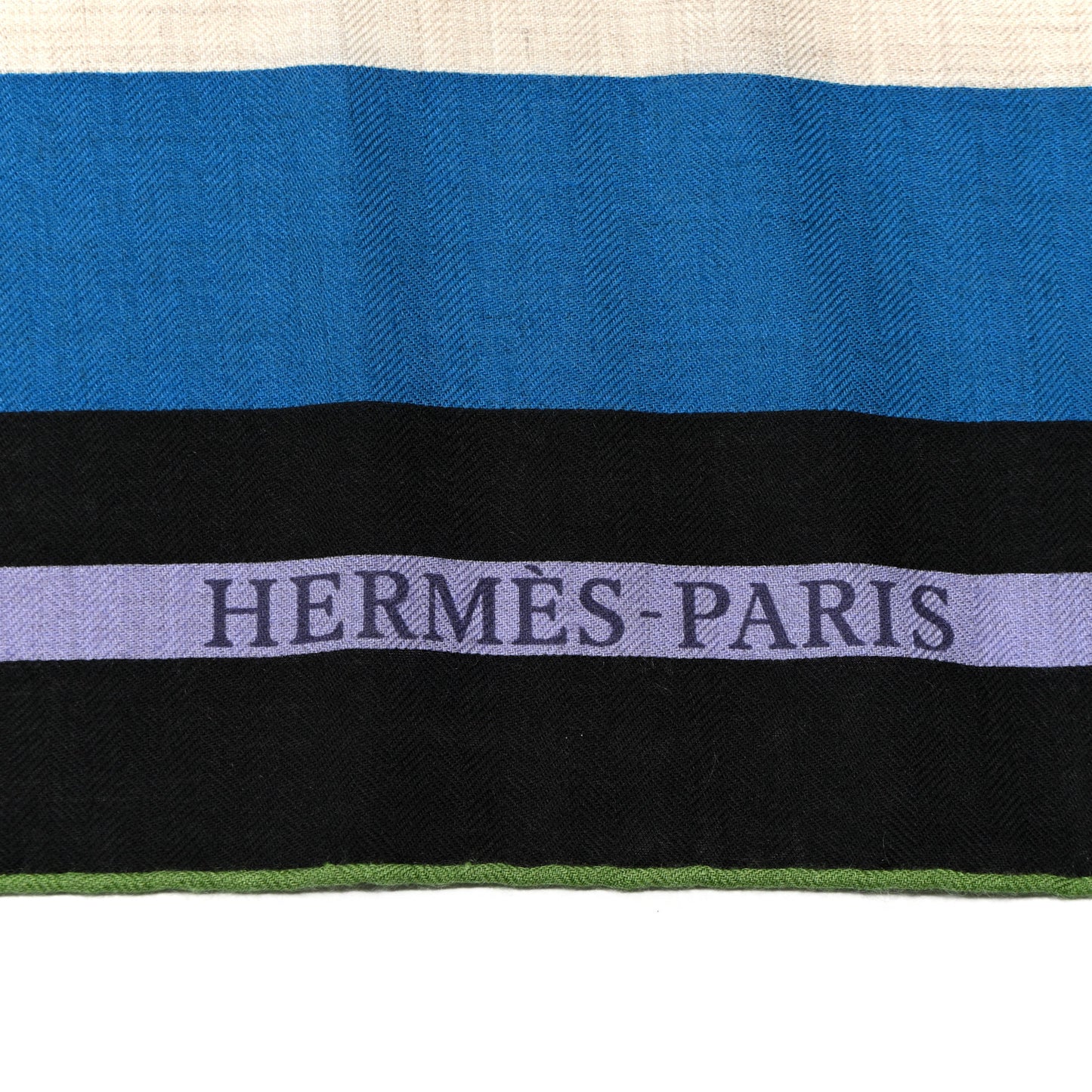 Cashmere Silk Voitures en Equilibre Shawl 140 Black Bleu Cobalt Natural