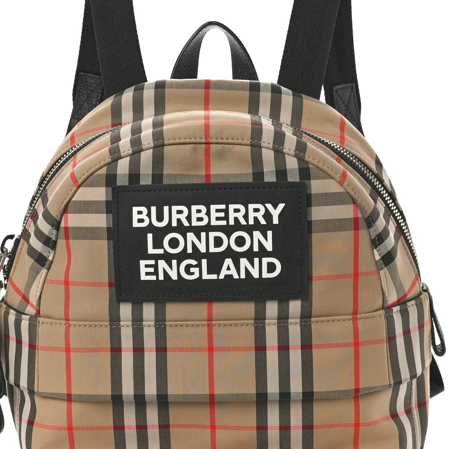 Burberry House Check Canvas Calfskin Small Nico Backpack Archive Beige 7 of 9