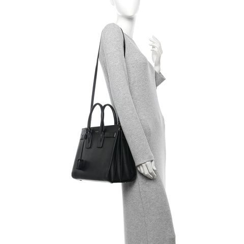 Calfskin Small Sac De Jour Black