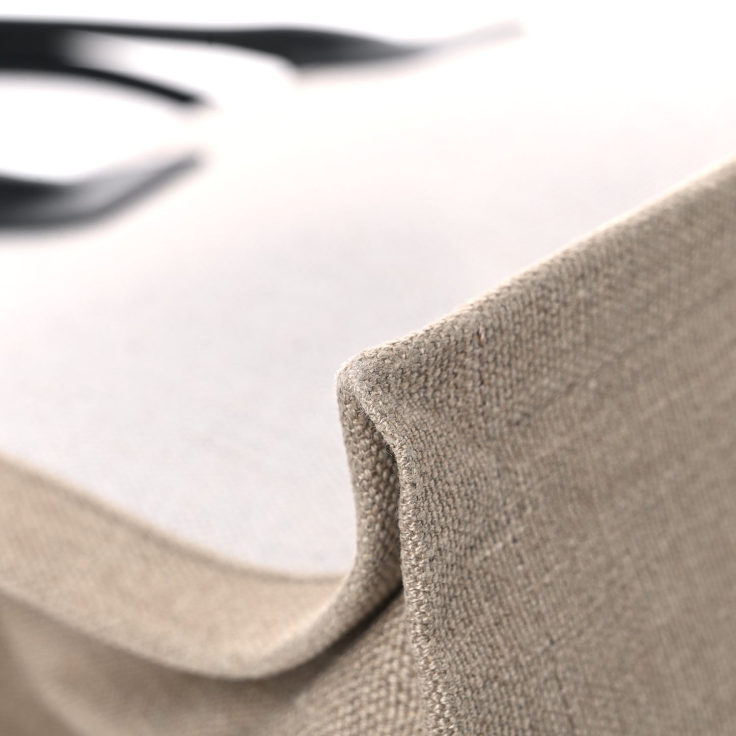 Linen Calfskin Rive Gauche Tote Optic White