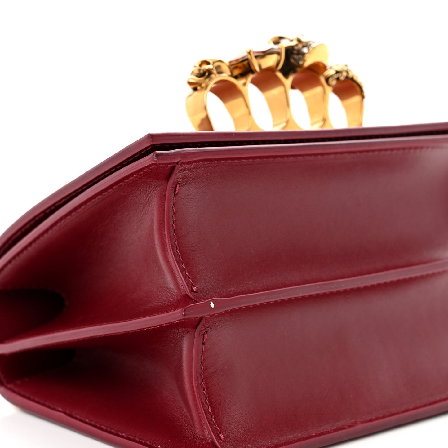 Calfskin Knuckle Crossbody Red