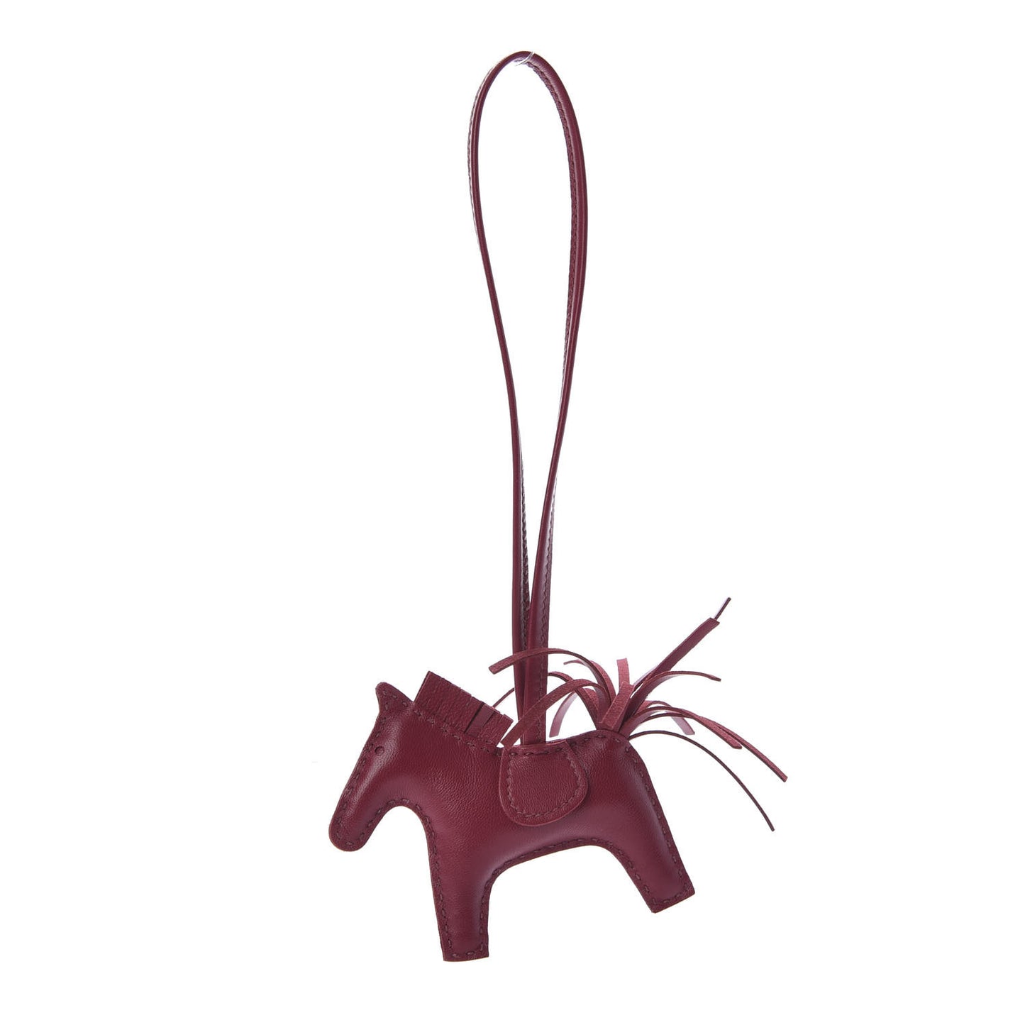 Milo Lambskin Grigri Rodeo Horse Bag Charm PM Rubis
