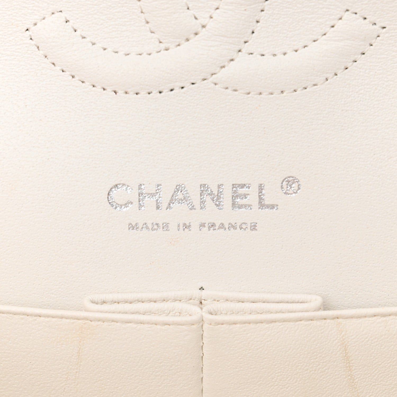 Chanel Caviar Quilted Medium Double Flap White 6 of 12