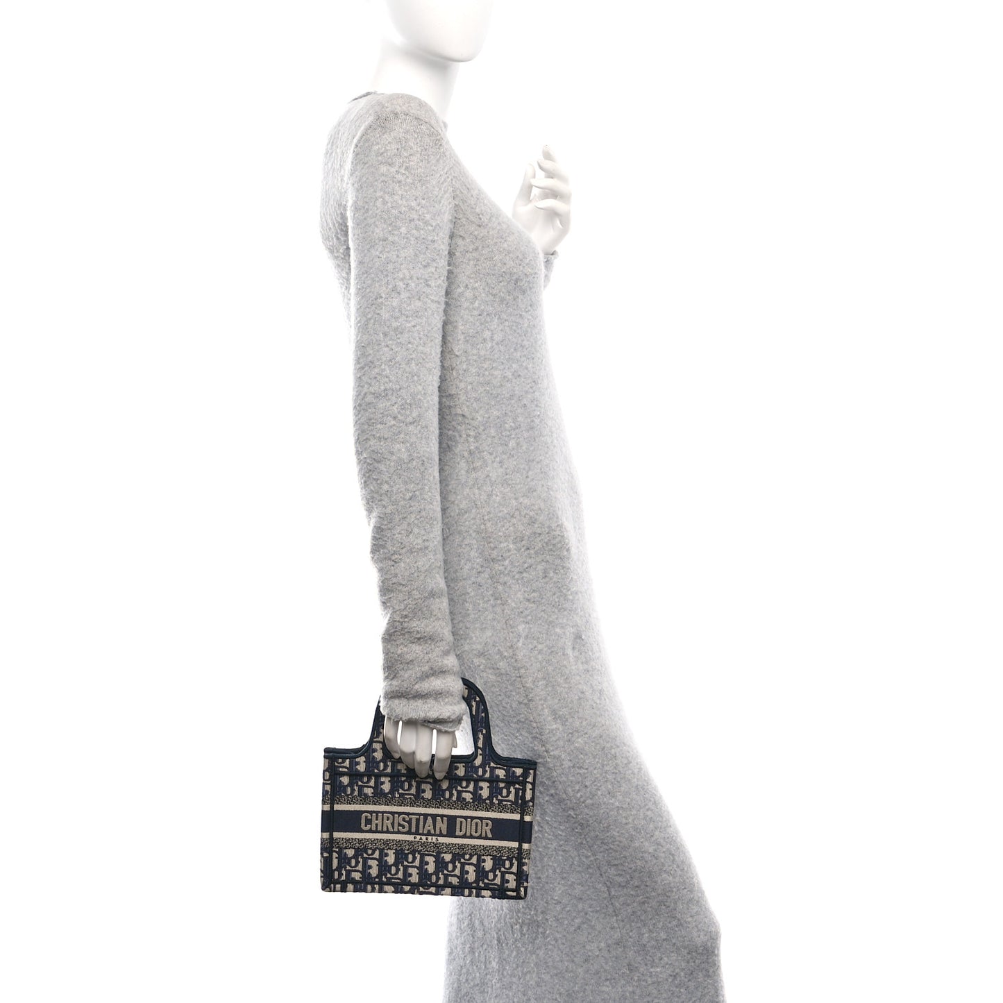 Oblique Mini Book Tote Blue Multicolor