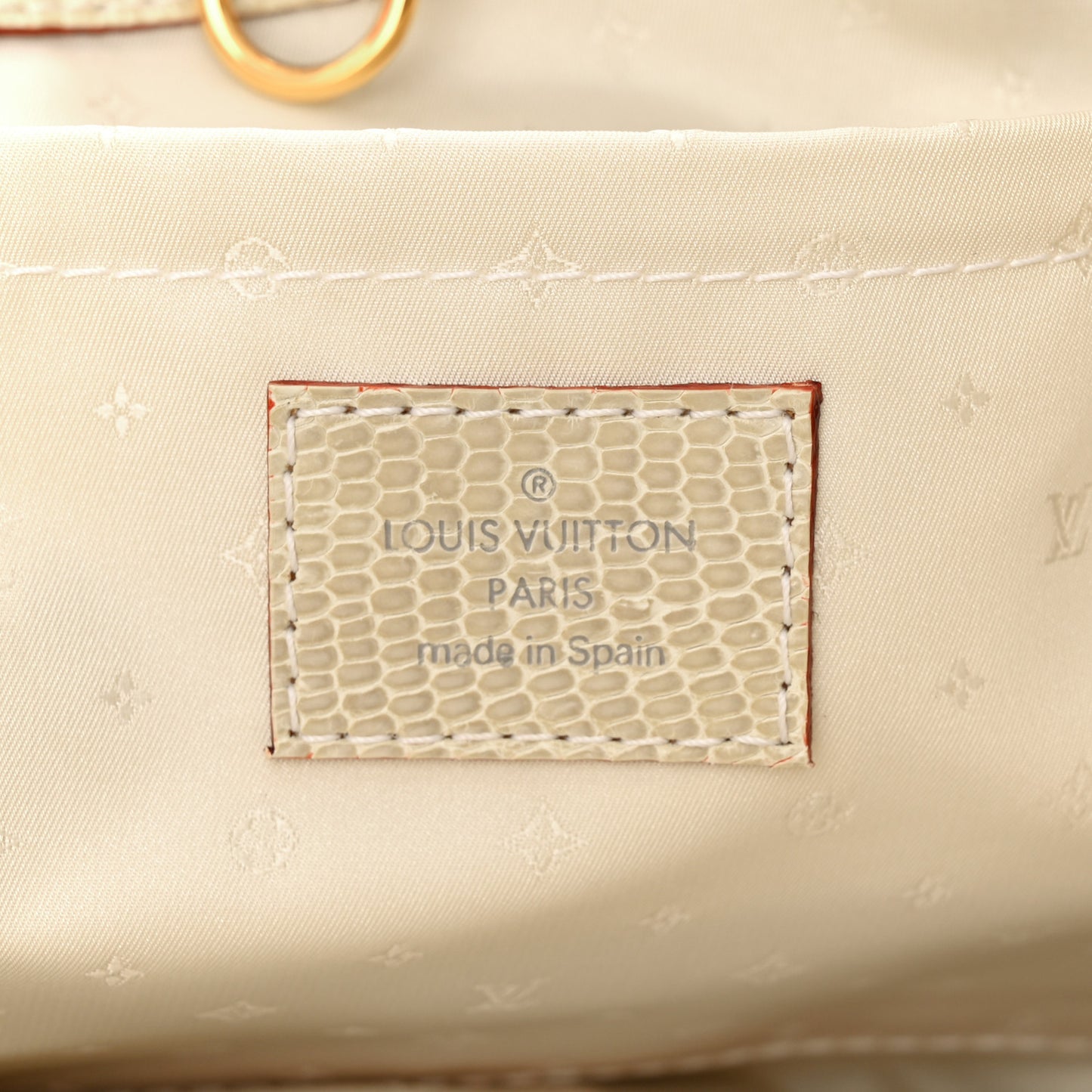 Glitter Monogram Cabas GM White