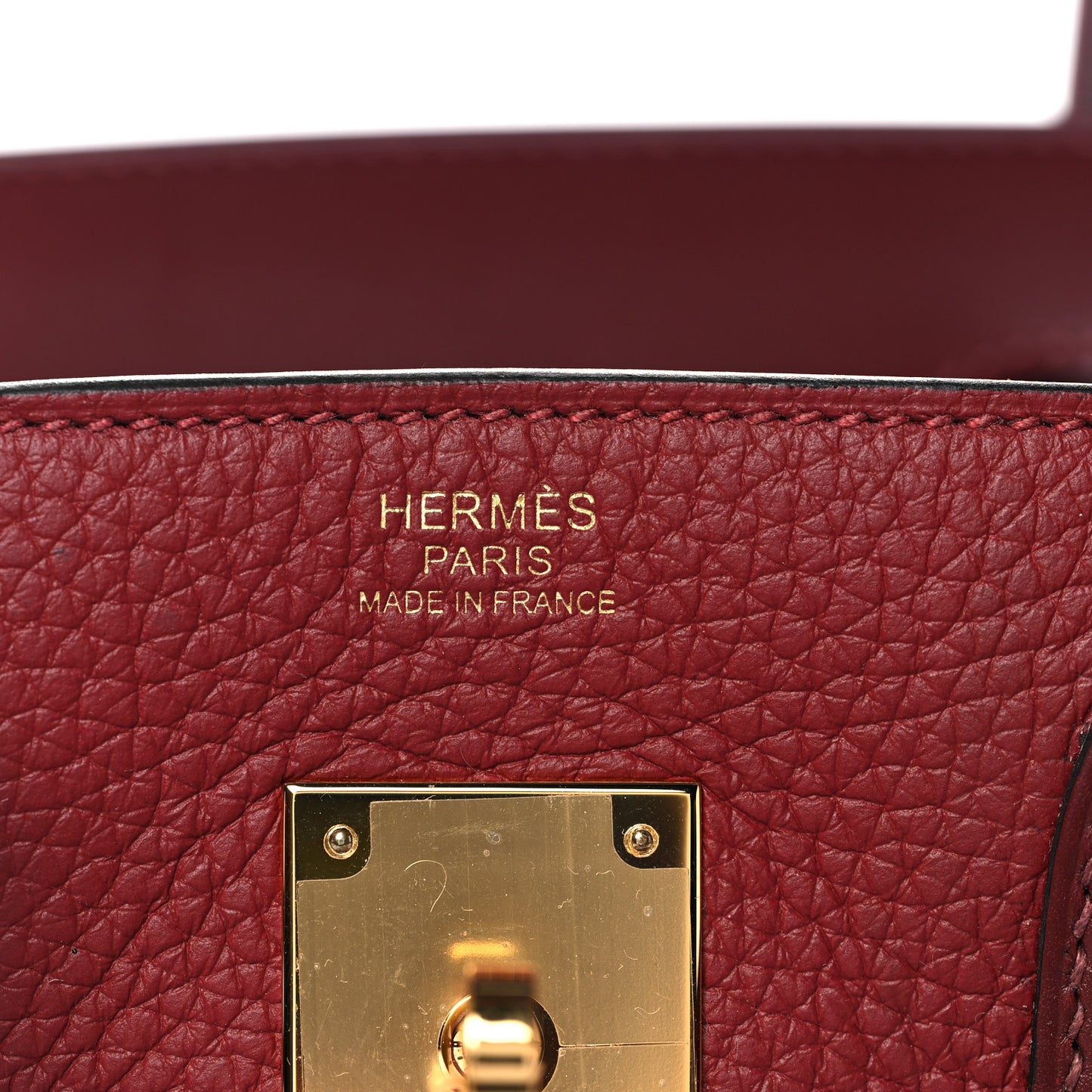 Taurillon Clemence Sombrero Birkin 30 Rouge H