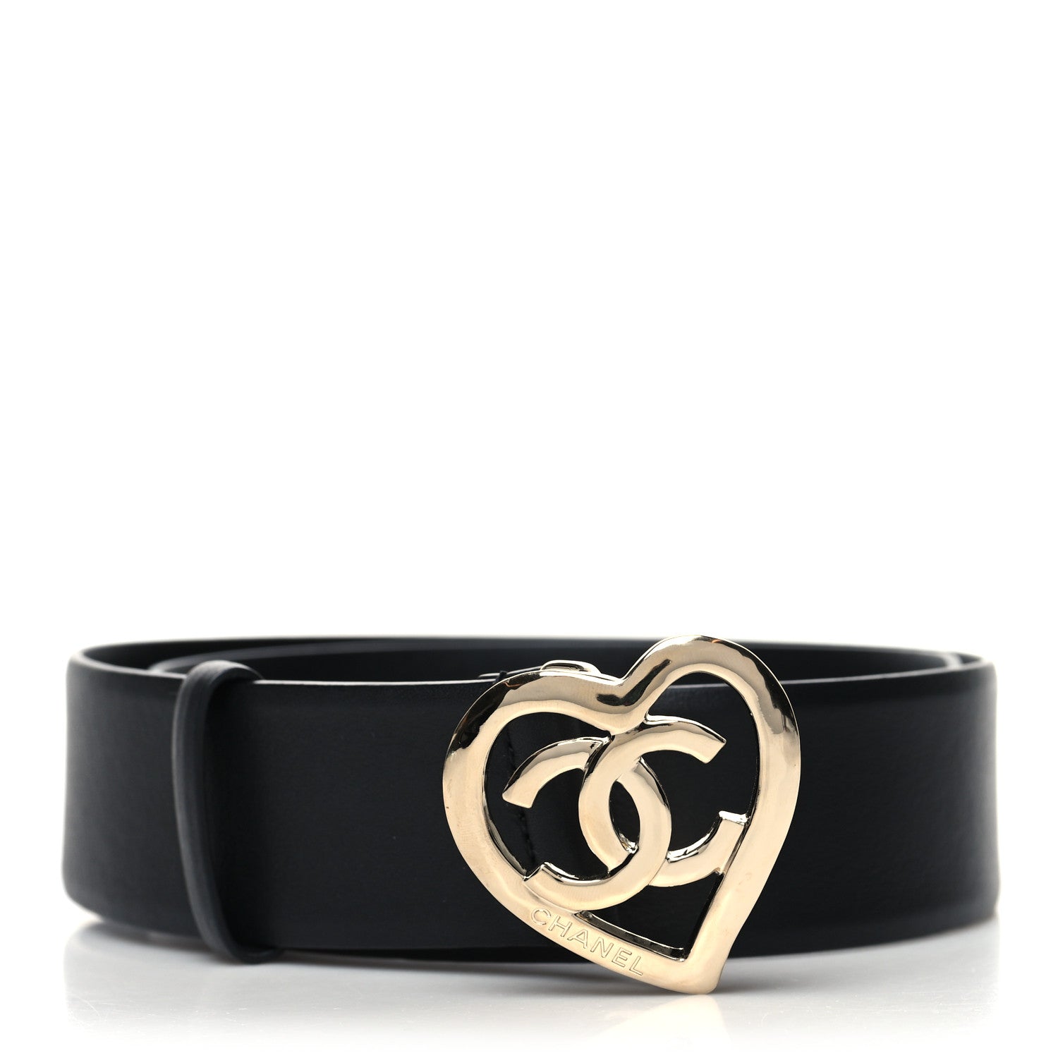 Chanel Calfskin CC Heart Coco In Love Belt 75 30 Black 1240740 ...