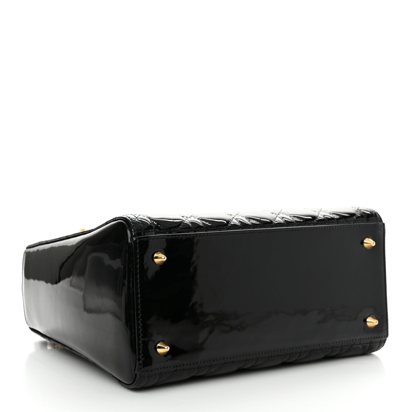 Patent Cannage Medium Lady Dior Black