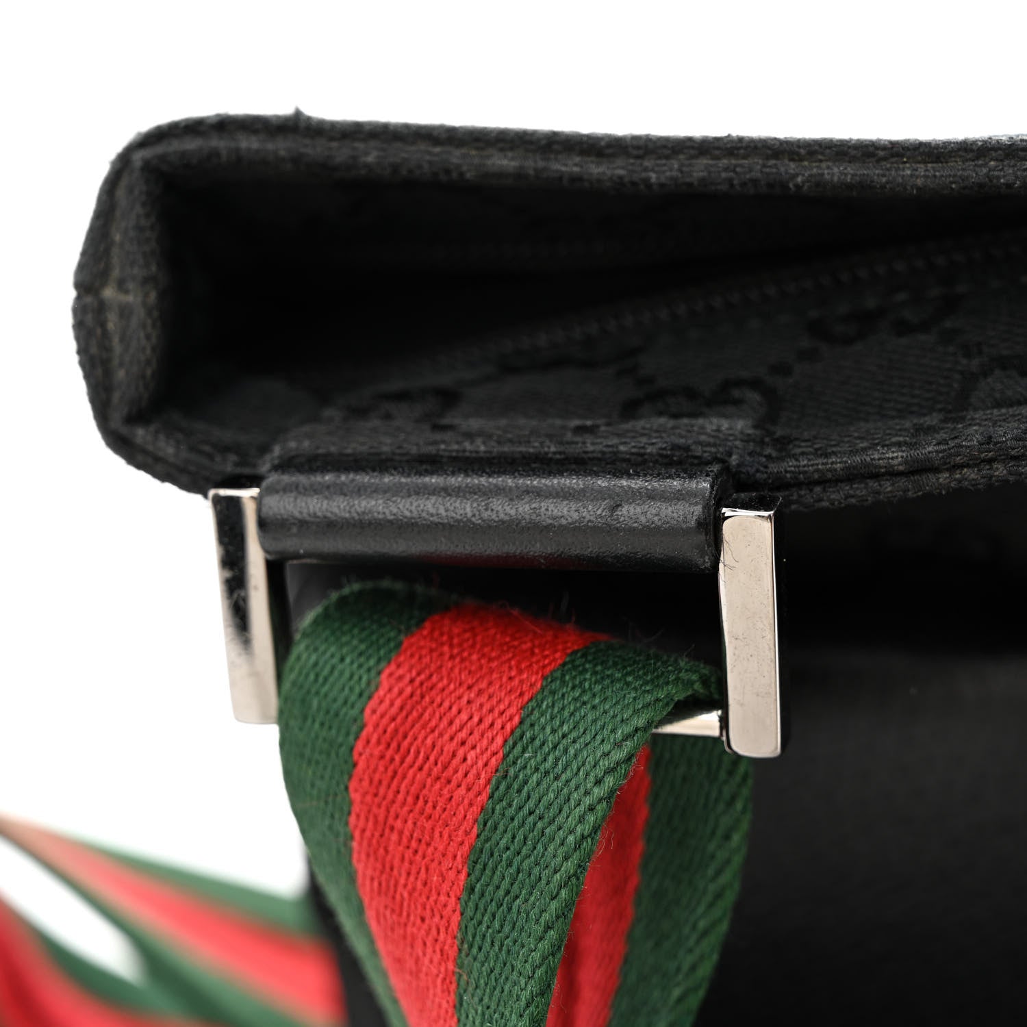 Gucci Monogram Signature Web Small Messenger Black 12 of 18