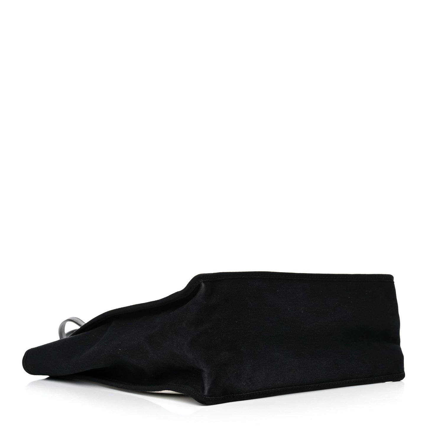 Canvas Calfskin Let's Demonstrate Small Tote White Black