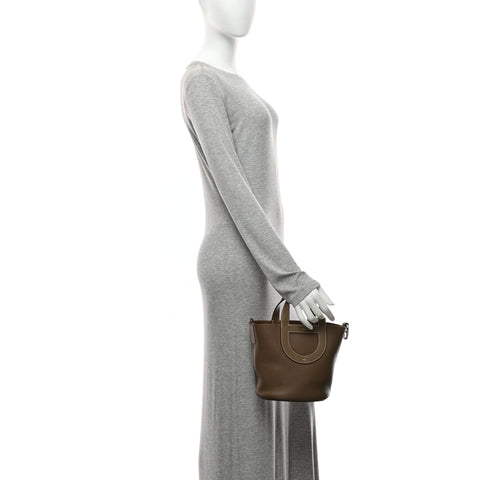 Taurillon Clemence Swift In-The-Loop 18 Bag Etoupe