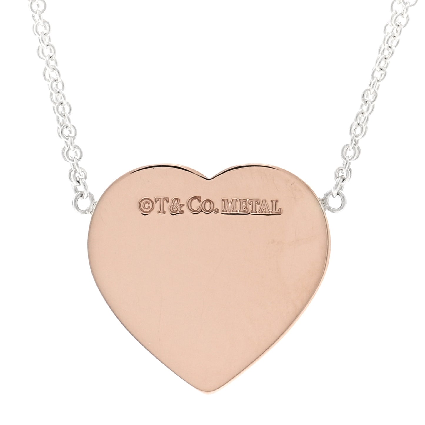 Sterling Silver Rubedo Return to Tiffany Heart Tag Necklace