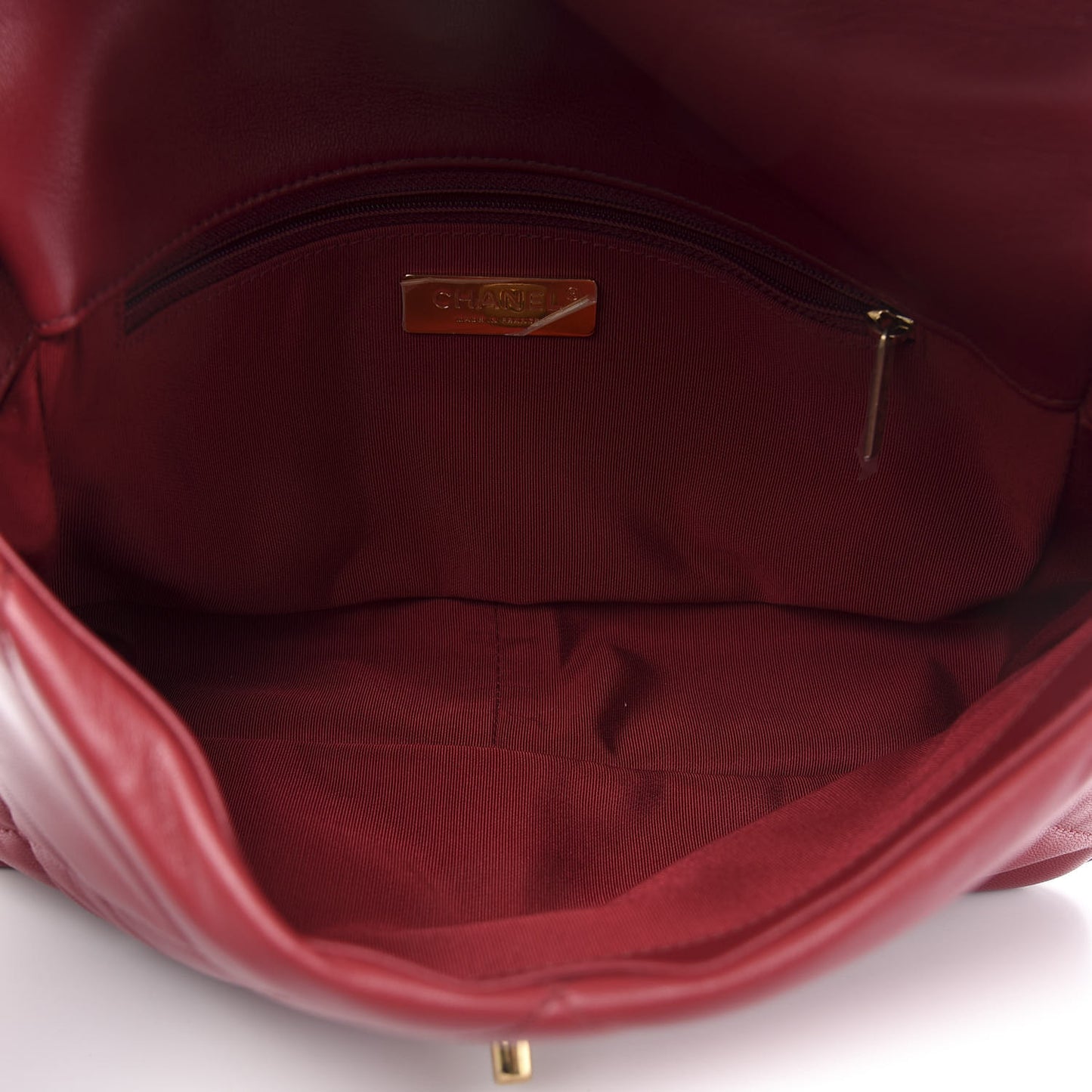 Lambskin Quilted Large 19 Flap Red
