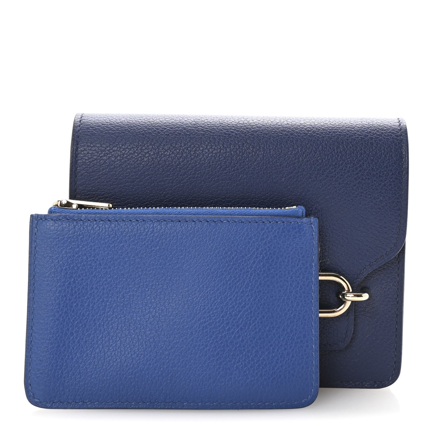 Hermes Evercolor Bi-Color Roulis Slim Wallet Bleu Saphir Bleu France 3 of 9