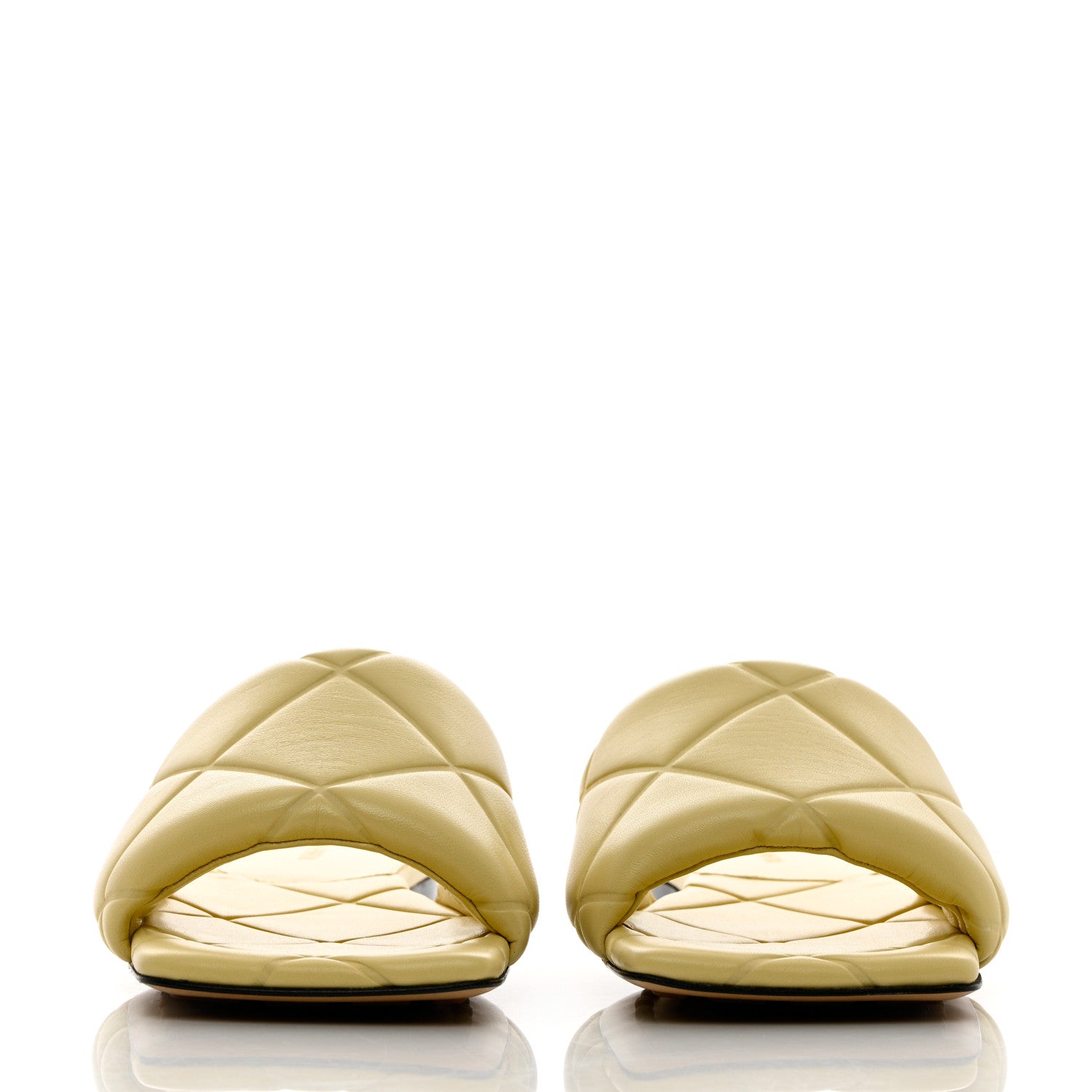 Bottega Veneta Nappa Quilted Rubber Lido Flat Sandals 39 Moon Beam 2 of 14