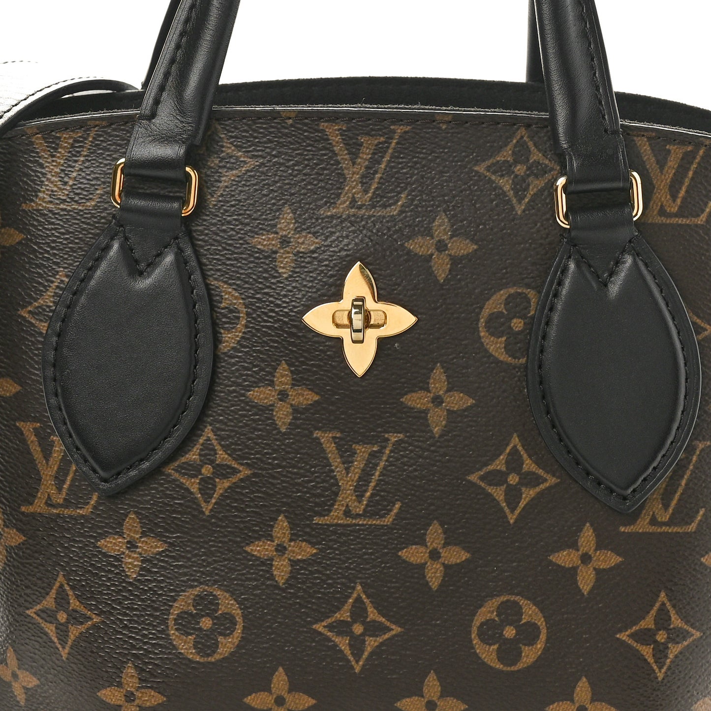 Monogram Flower Zipped Tote PM Black
