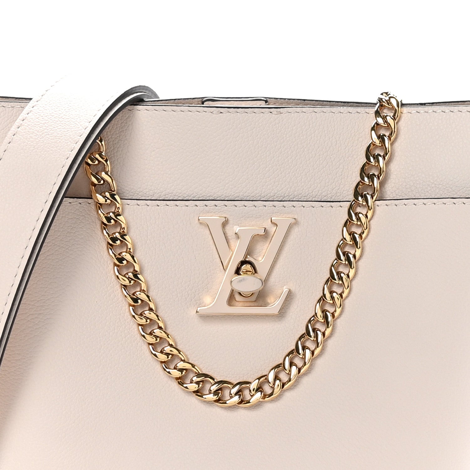 Louis Vuitton Grained Calfskin Lock and Walk Bucket Quartz 7 of 10