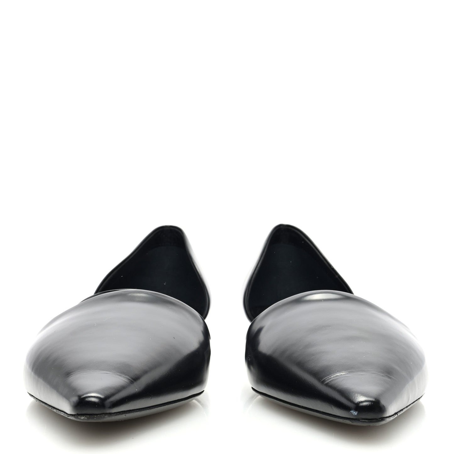 Spazzolato Pointed Toe Ballet Flats 41 Black
