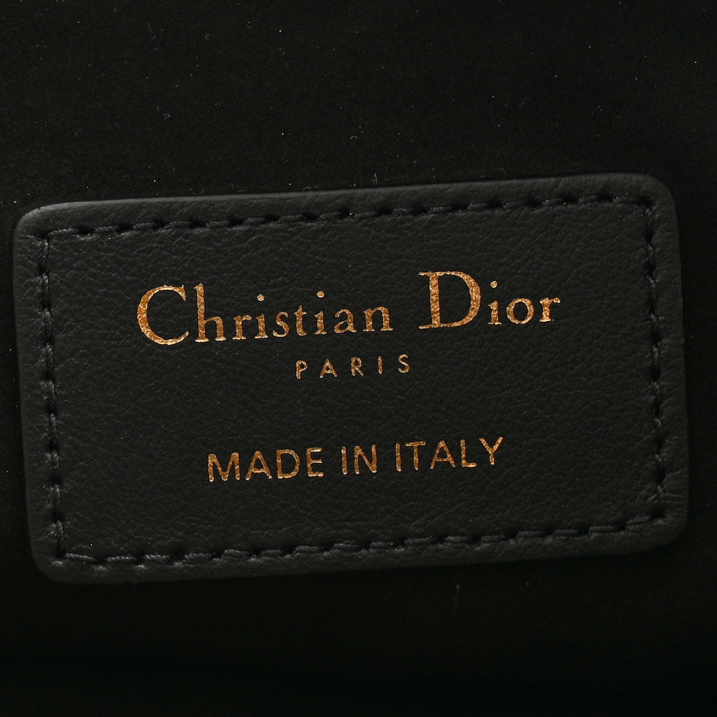 Calfskin Medium Diordouble Zip Pouch Black