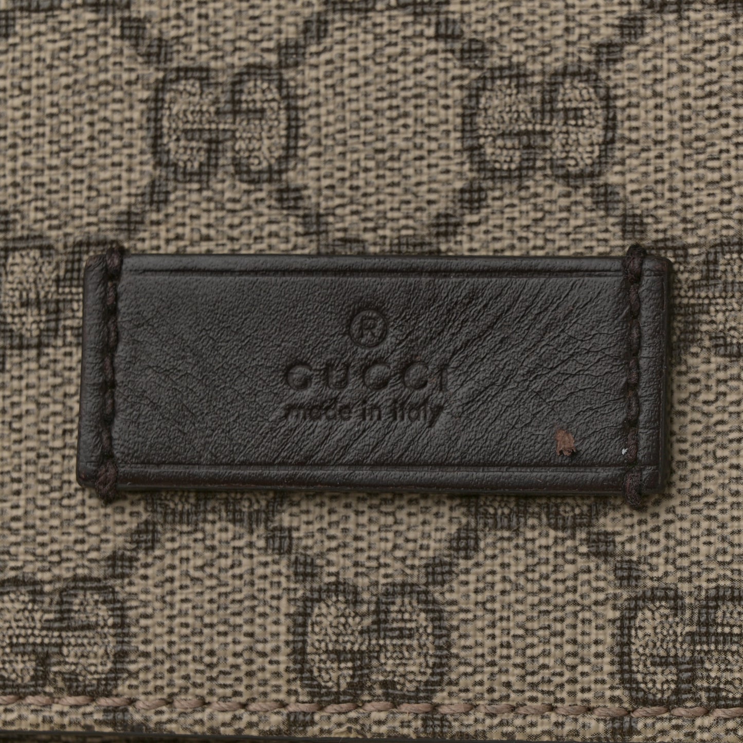 GG Plus Monogram Messenger Diaper Bag Dark Brown