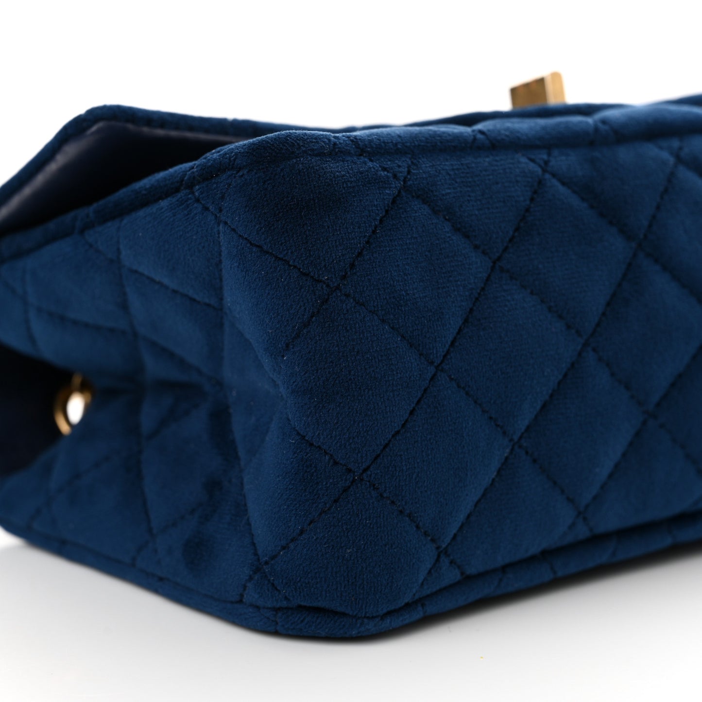 Velvet Quilted Mini 2.55 Reissue Flap Blue
