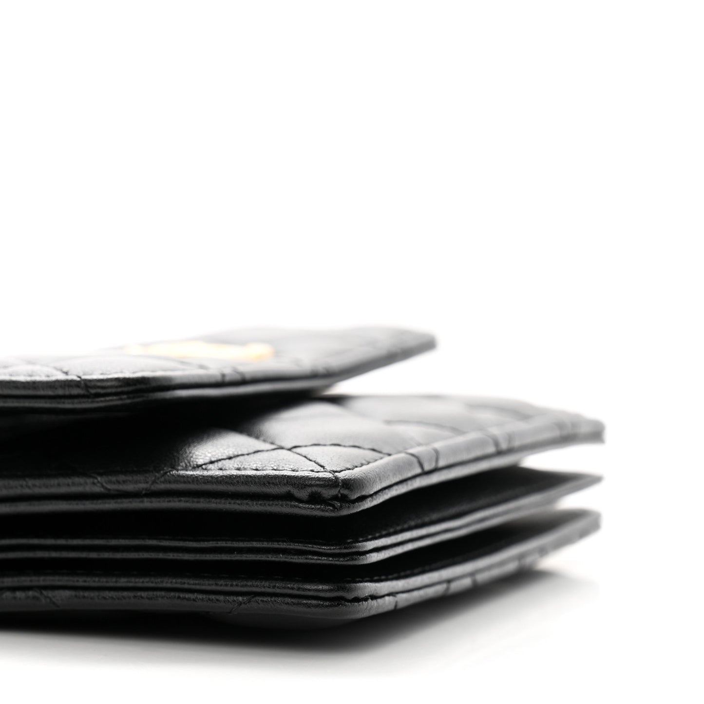 Lambskin Quilted Pearl Crown Clutch With Chain Black