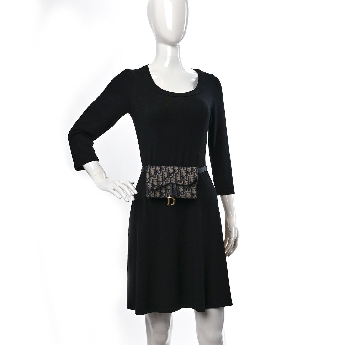 Oblique Saddle Belt Bag Blue