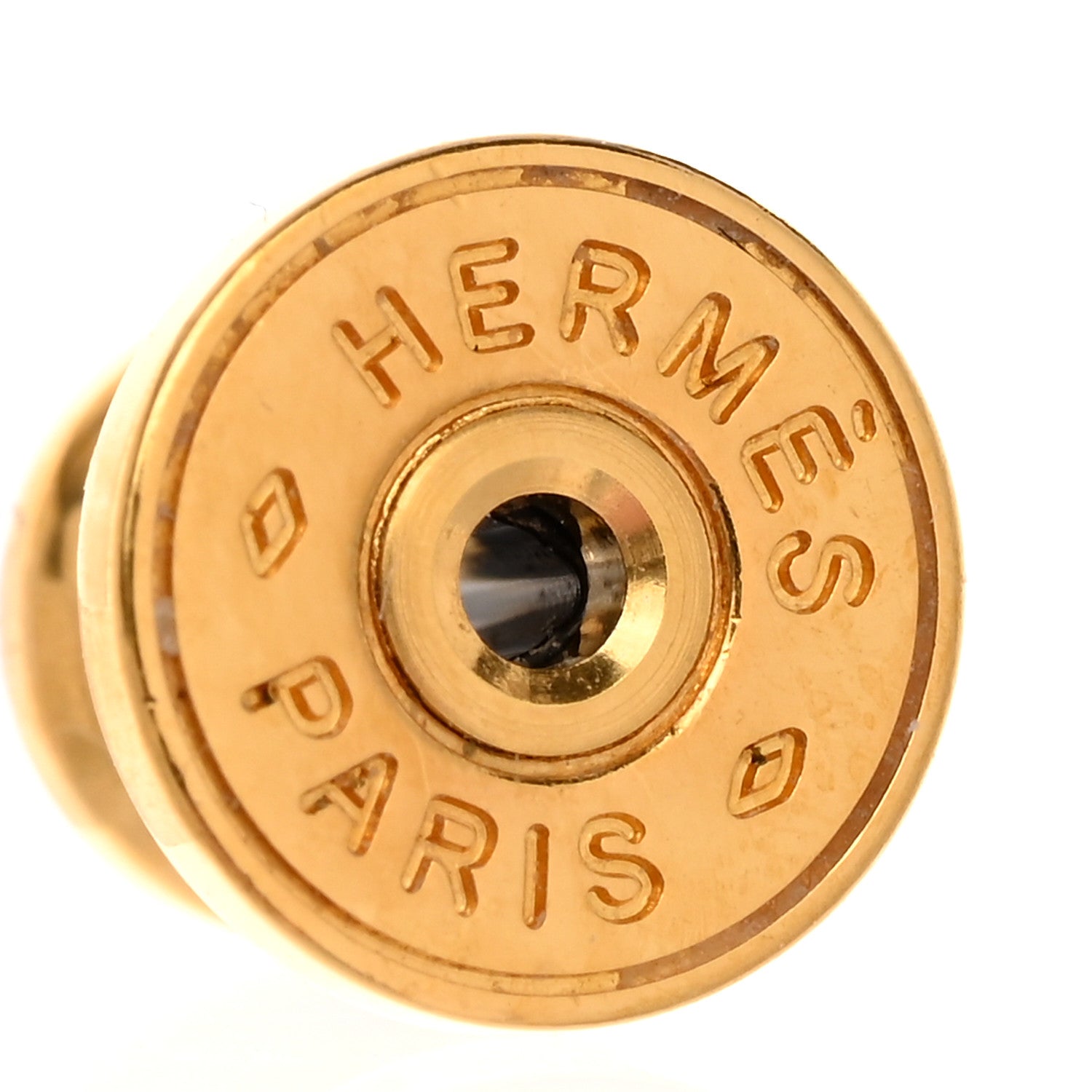 Hermes Gold Lacquered Mini Pop H Earrings Anemone 4 of 5