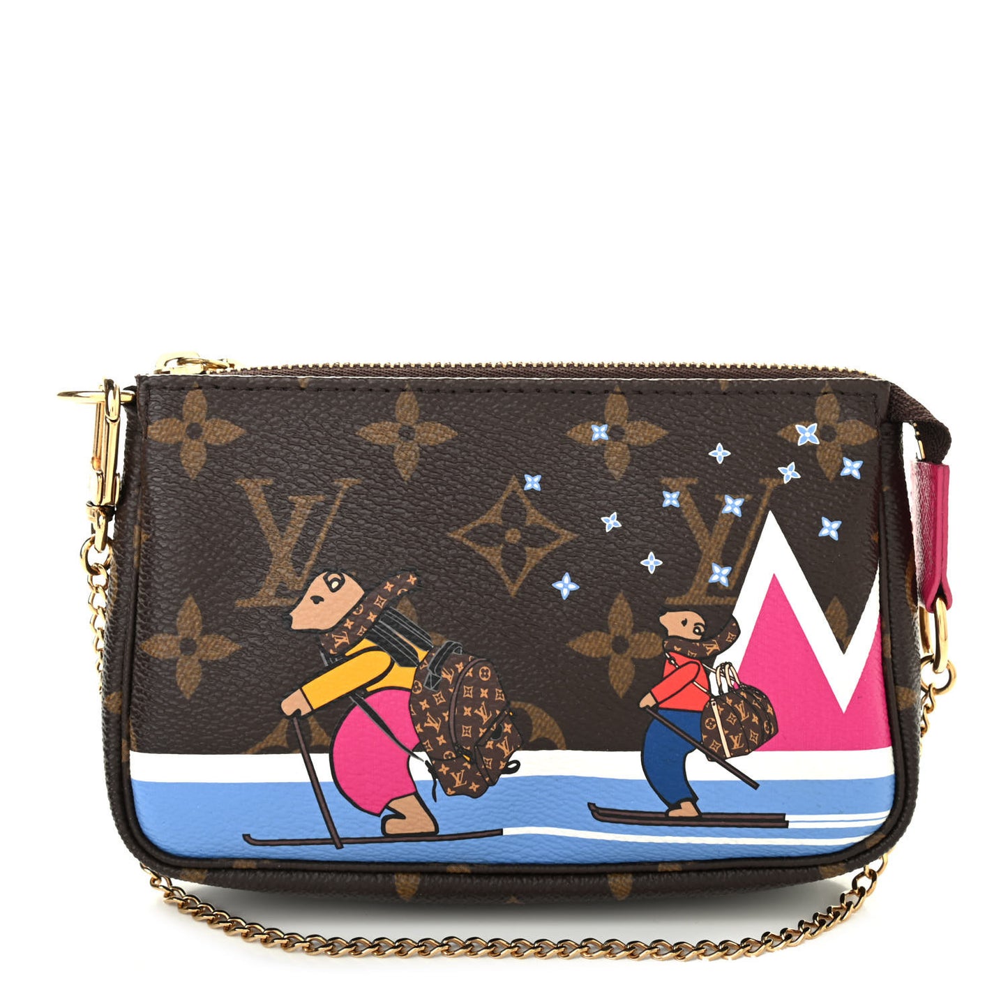 Monogram 2018 Christmas Animation Mini Bears Pochette Accessories