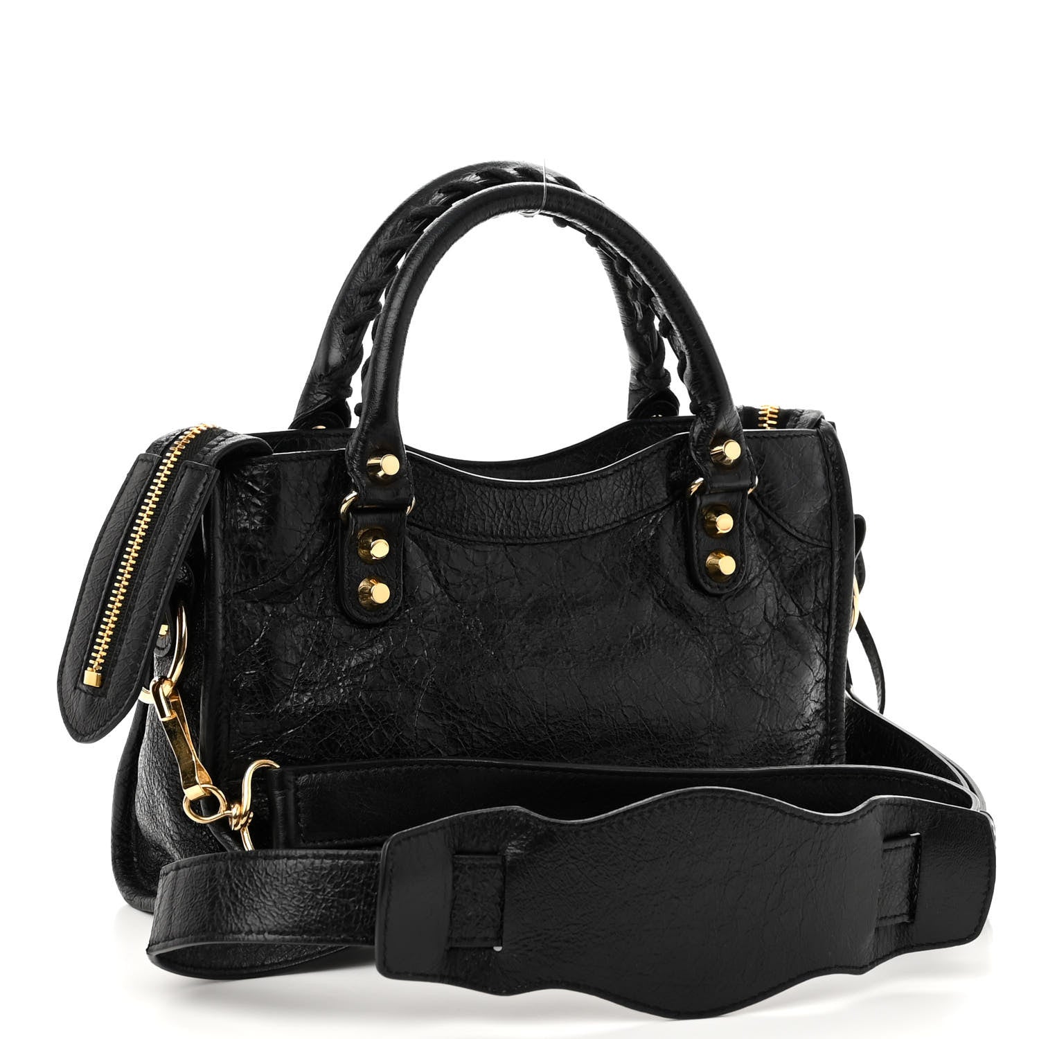 Balenciaga Agneau Classic Gold Hardware Mini City Black 3 of 10