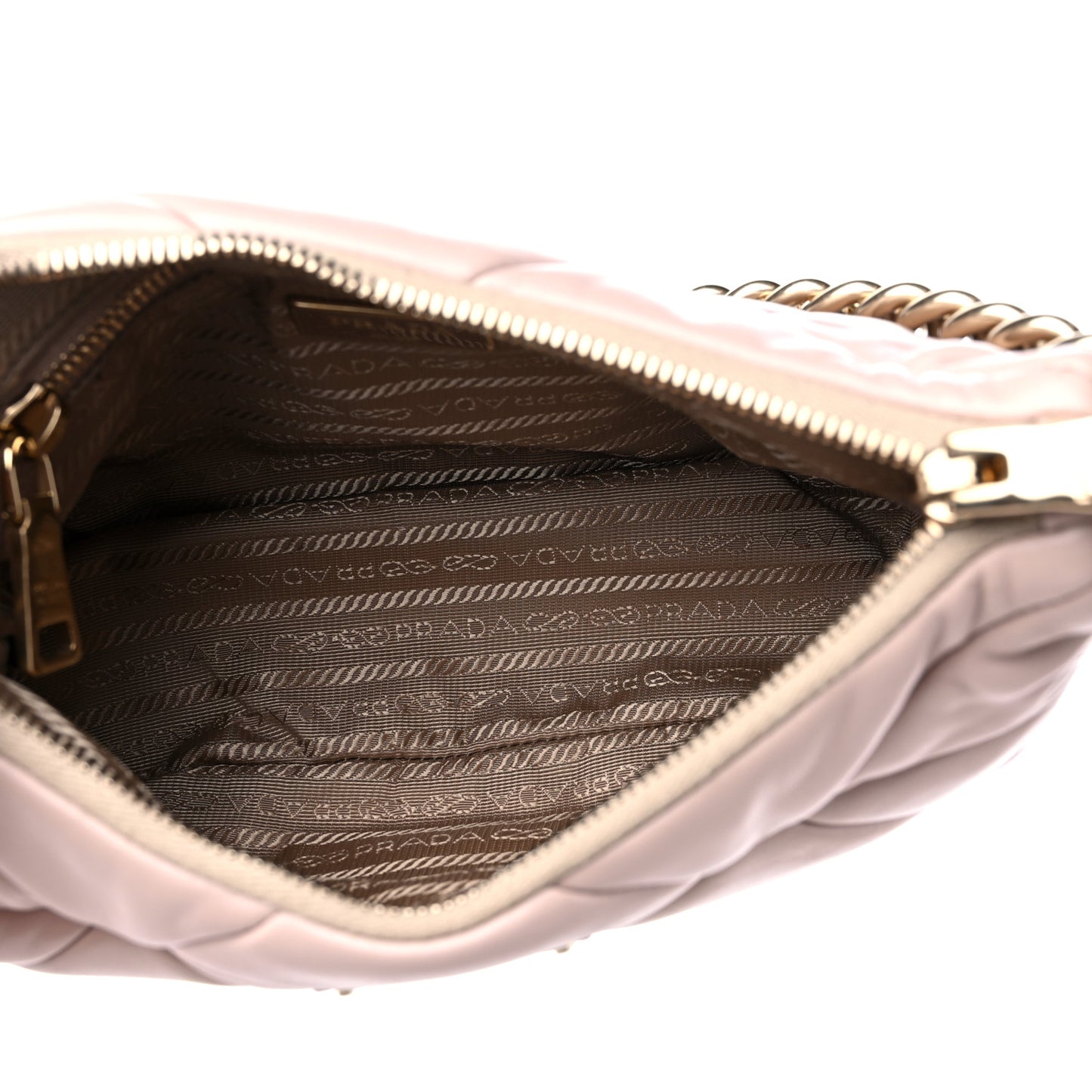 Nappa Re-Nylon Triangle Quilted Patchwork System Shoulder Bag Ninfea