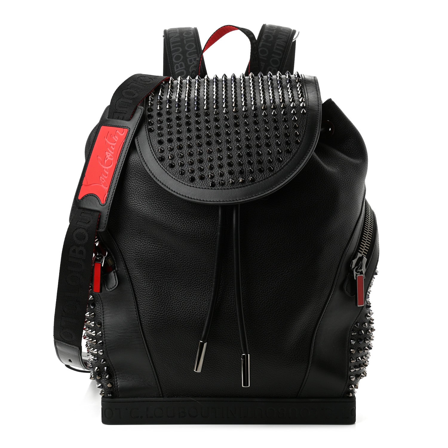 Christian Louboutin Calfskin Spiked Explorafunk Backpack Black 1 of 9