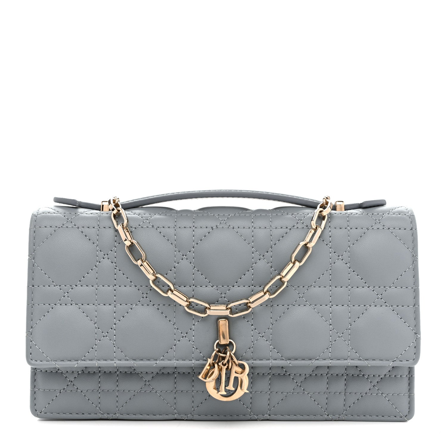 Christian Dior Lambskin Cannage Mini My Dior Top Handle Clutch