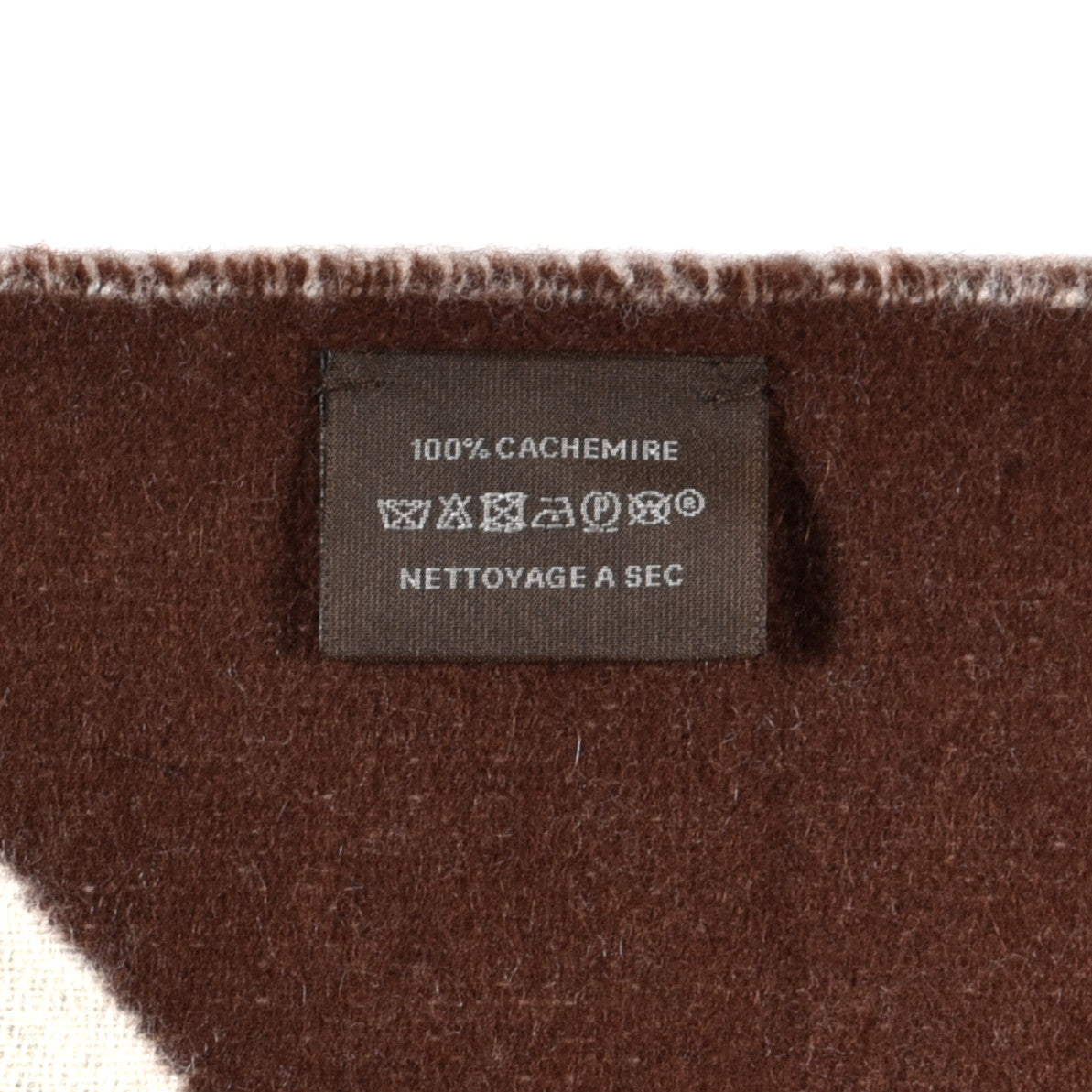 Cashmere Casaque Charms Muffler Brun Chocolat Ivoire