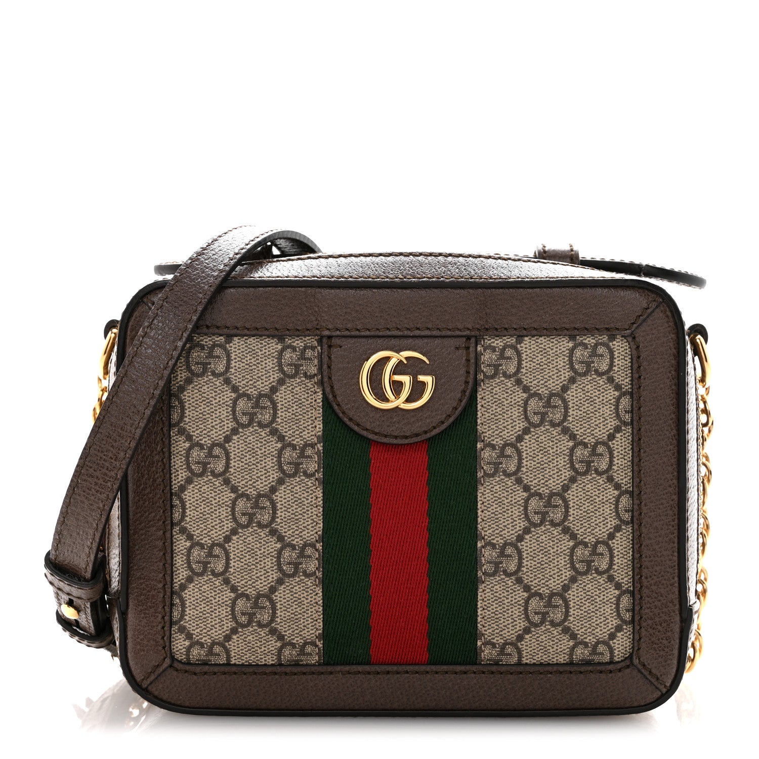 Gucci GG Supreme Monogram Mini Ophidia Top Handle Shoulder Bag