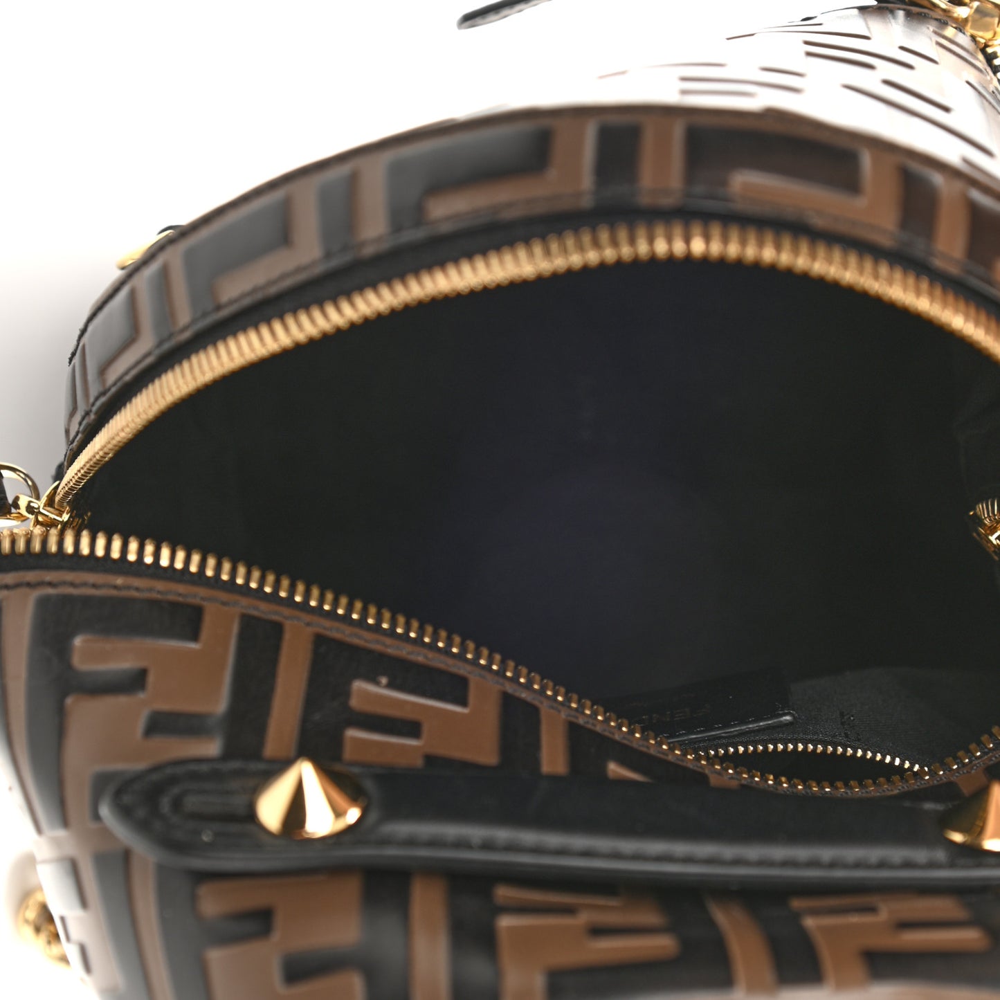 Vitello Bi-Color FF 1974 Embossed Mini Backpack Maya Black