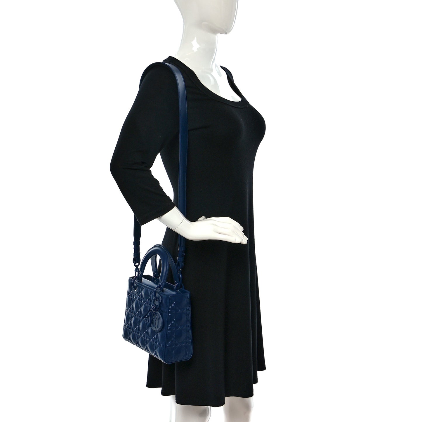 Calfskin Cannage Diamond Small My ABCDior Blue Royale