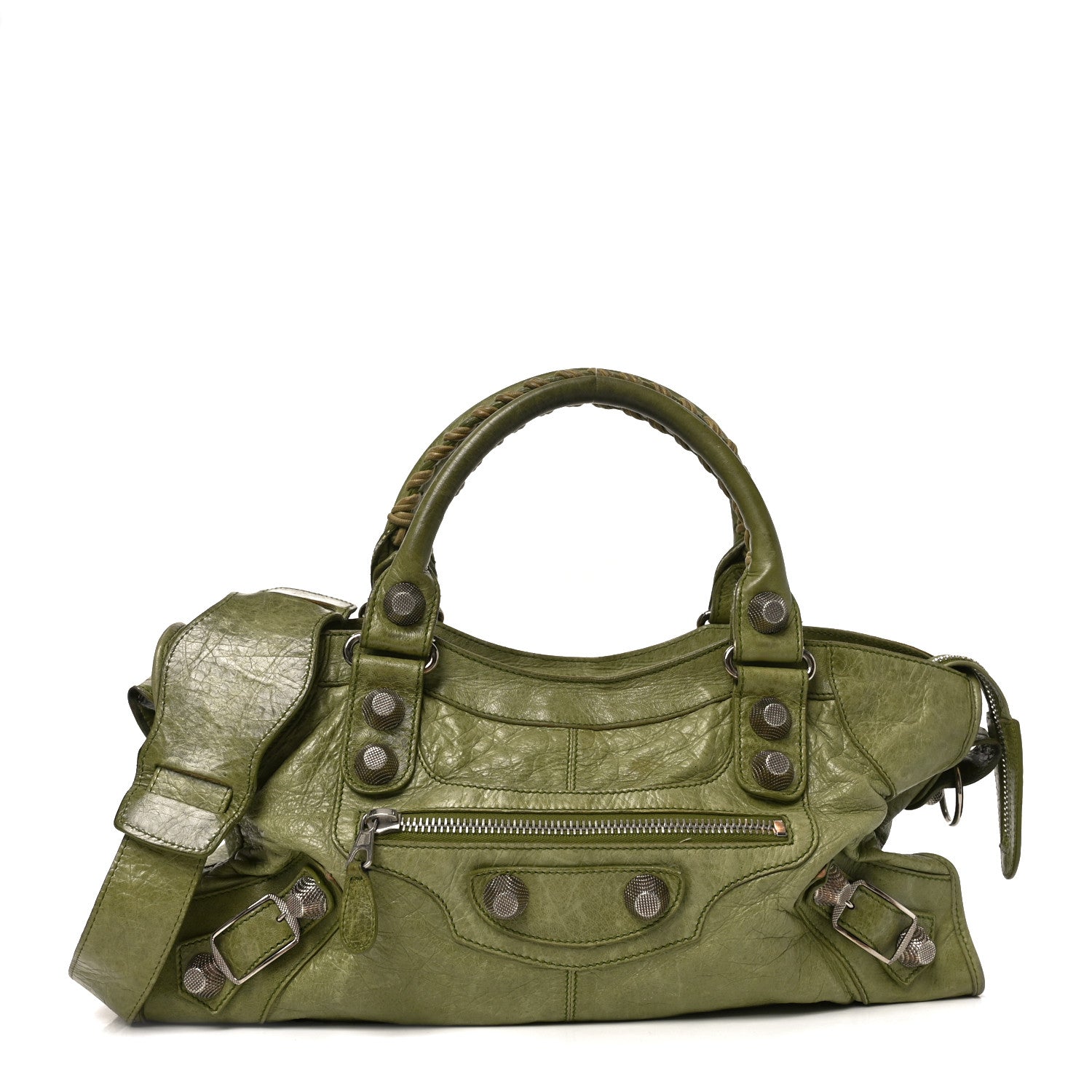 Balenciaga Agneau Giant 21 Silver Hardware Part Time Olive 1868085