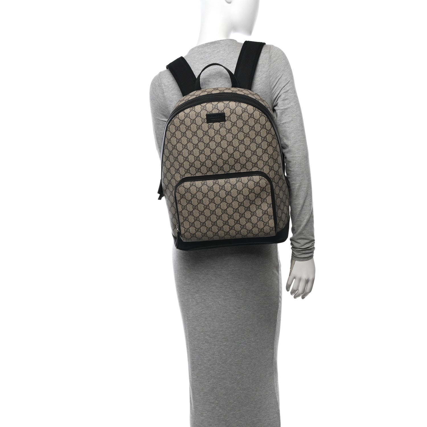 Gucci GG Supreme Monogram Medium Backpack Black 2 of 11
