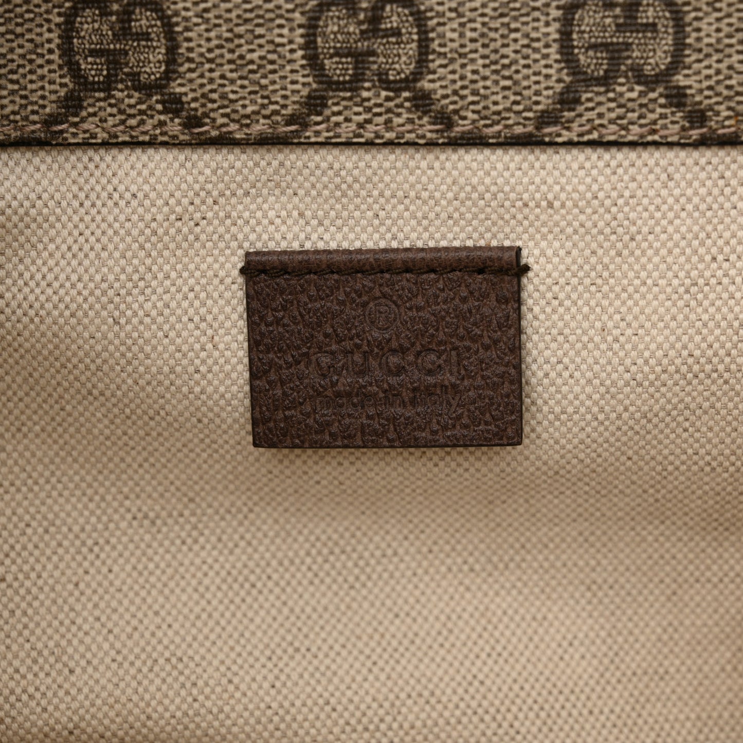 GG Supreme Monogram Web Small Neo Vintage Double Flap Messenger Bag Brown