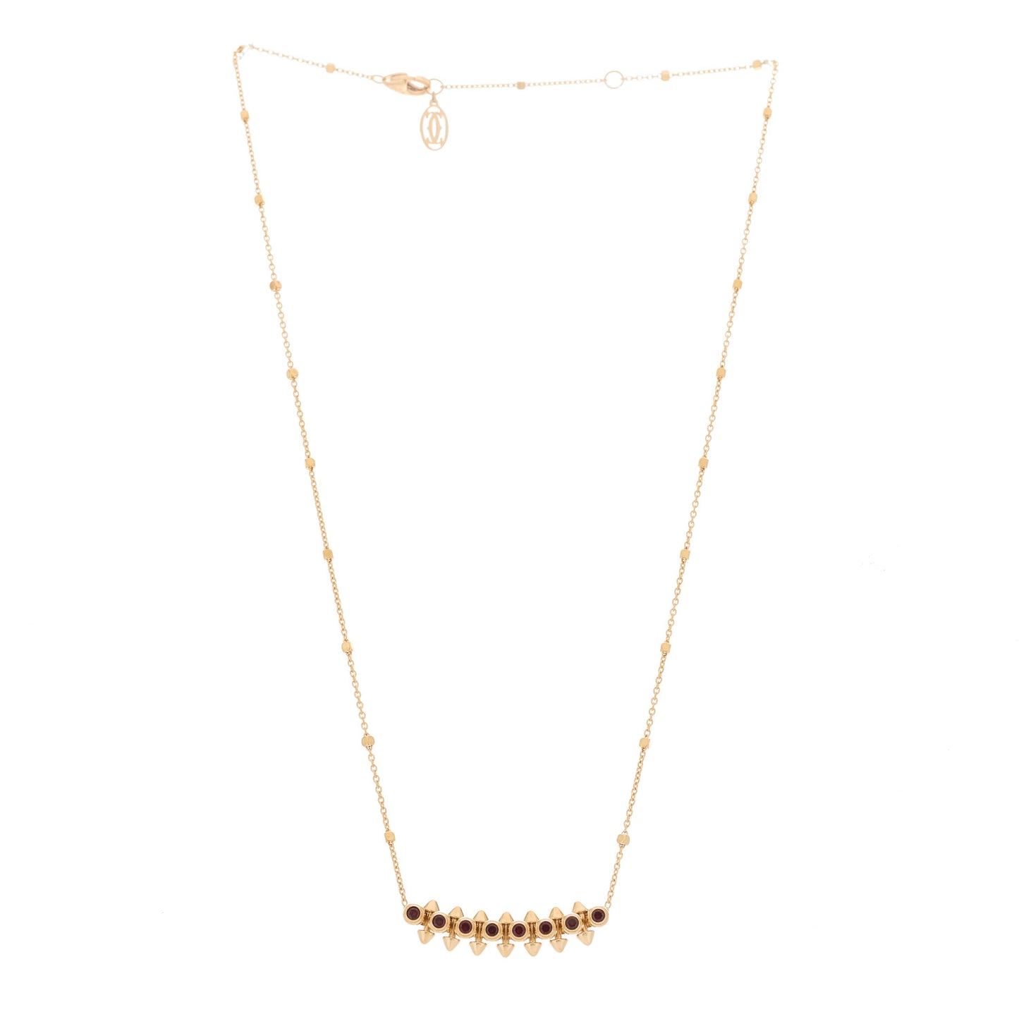 18K Pink Gold Garnet Clash de Cartier Necklace