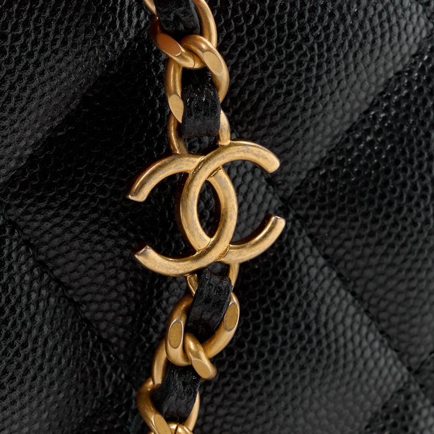 Chanel Caviar Quilted Glitter CC Roller Skate Clutch With Chain Black Black 16 of 16