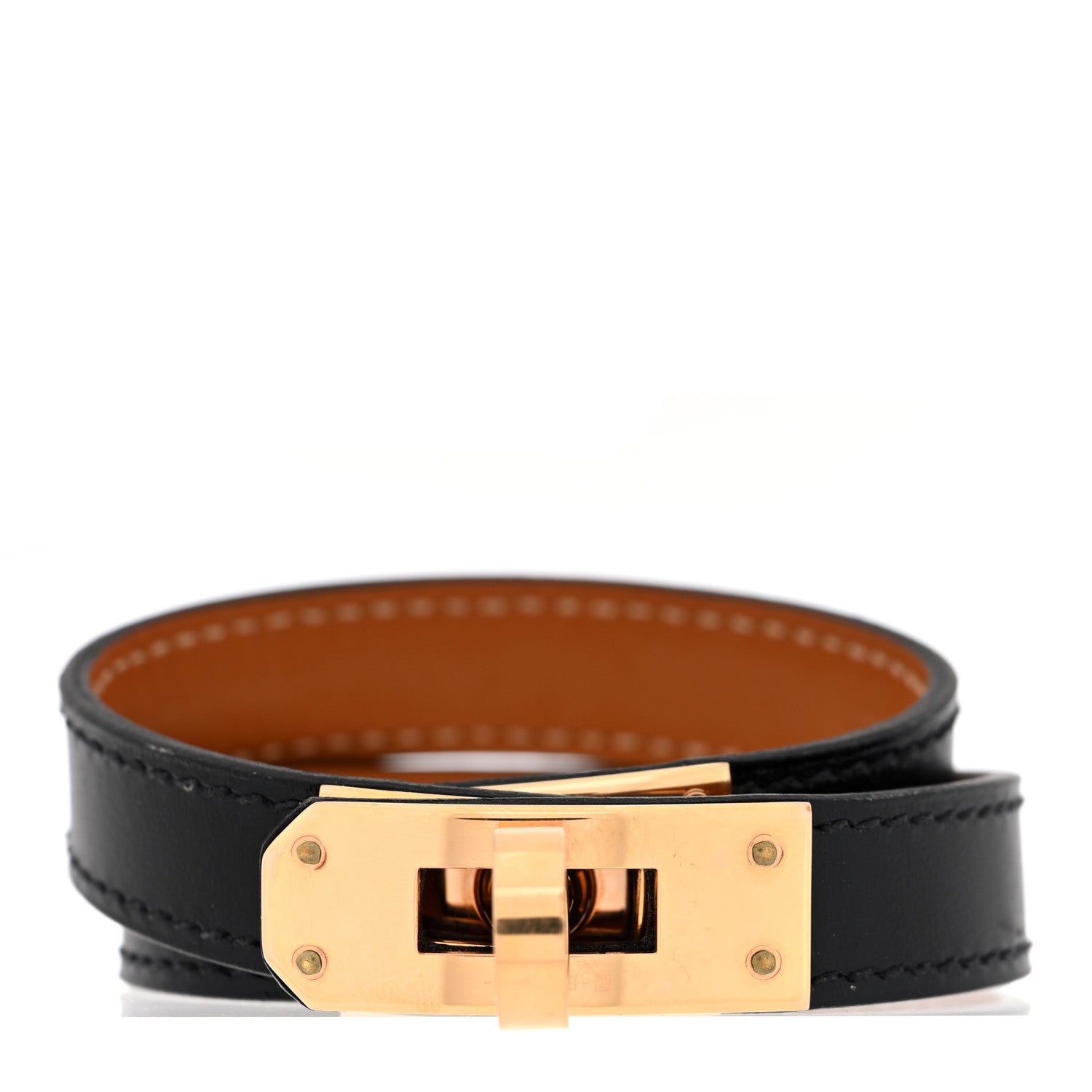 Hermes Box Kelly Double Tour Bracelet T2 Black 1779916  display picture 1