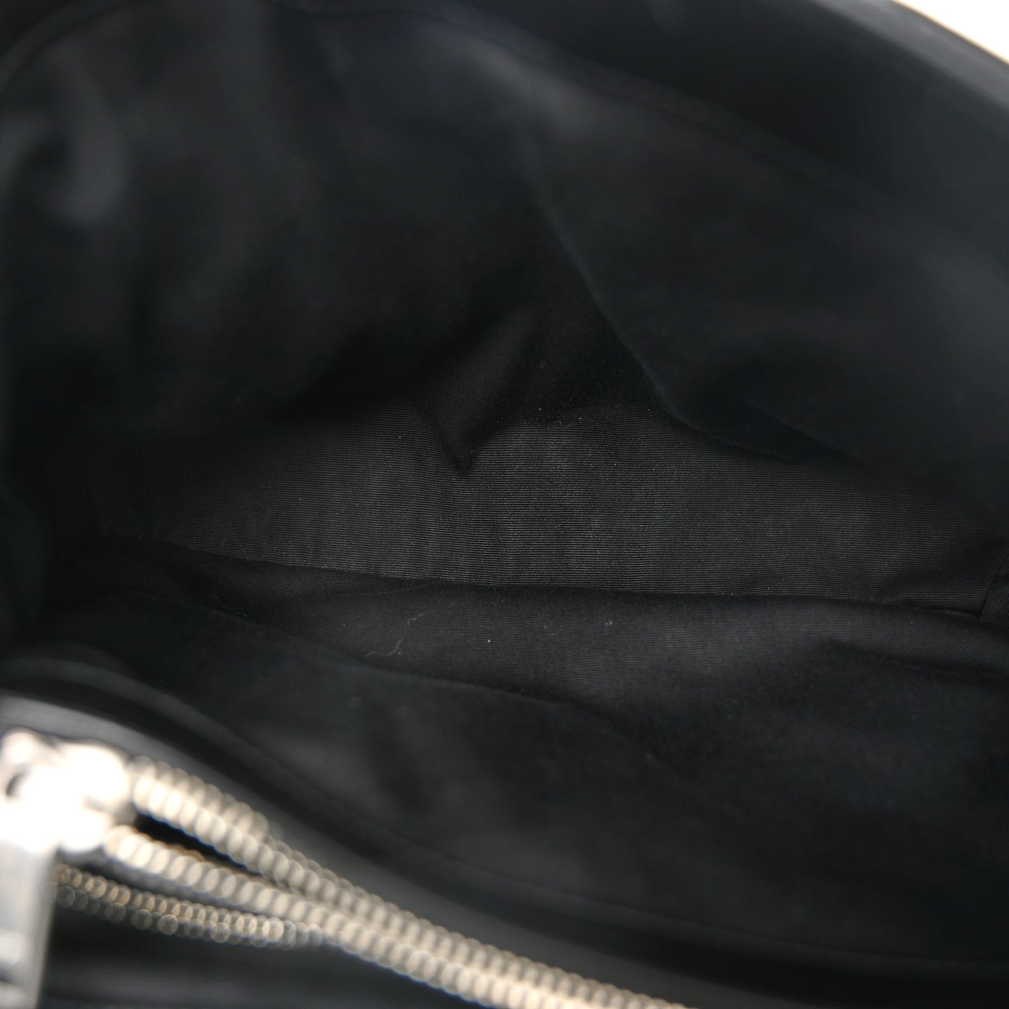 Calfskin Y Quilted Monogram Medium Loulou Chain Satchel Black