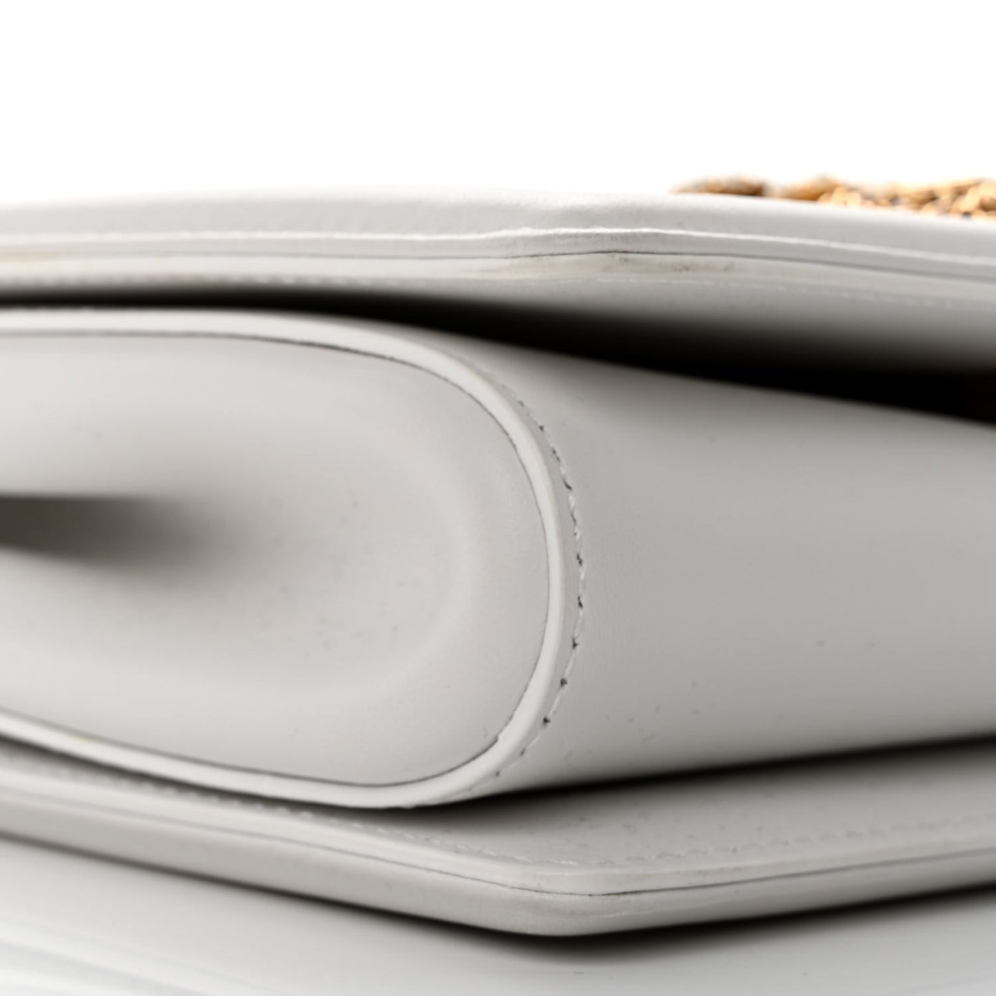 Lambskin Medium Devotion Crossbody Bag White